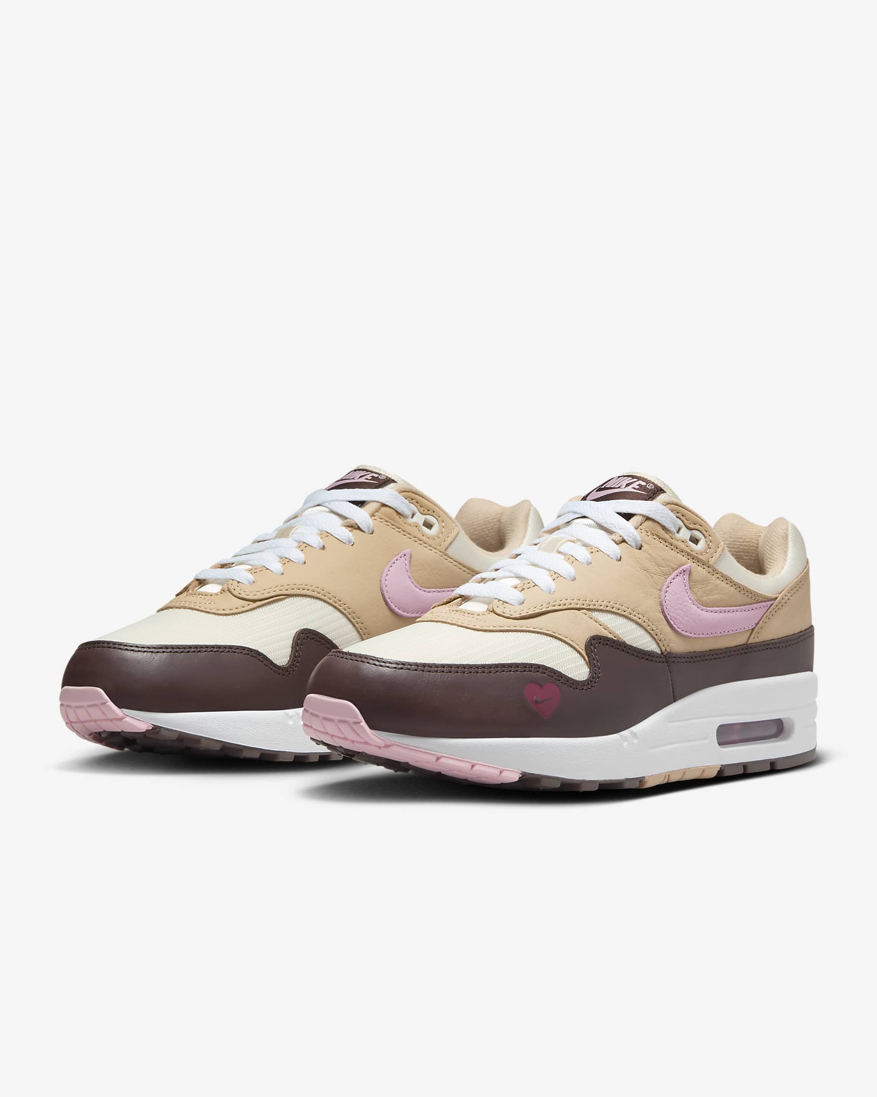 Nike Air Max 1 '87 Women's Shoes - Sesame/Coconut Milk/Baroque Brown/Medium Soft Pink