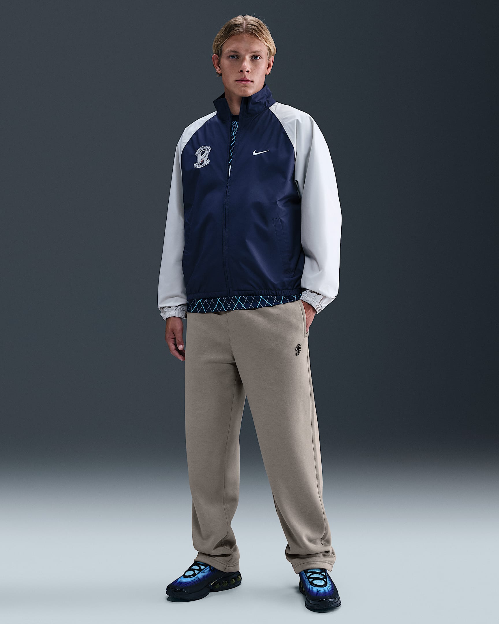 Nike Club Men's Fleece Bungee Pants - College Grey/Off Noir