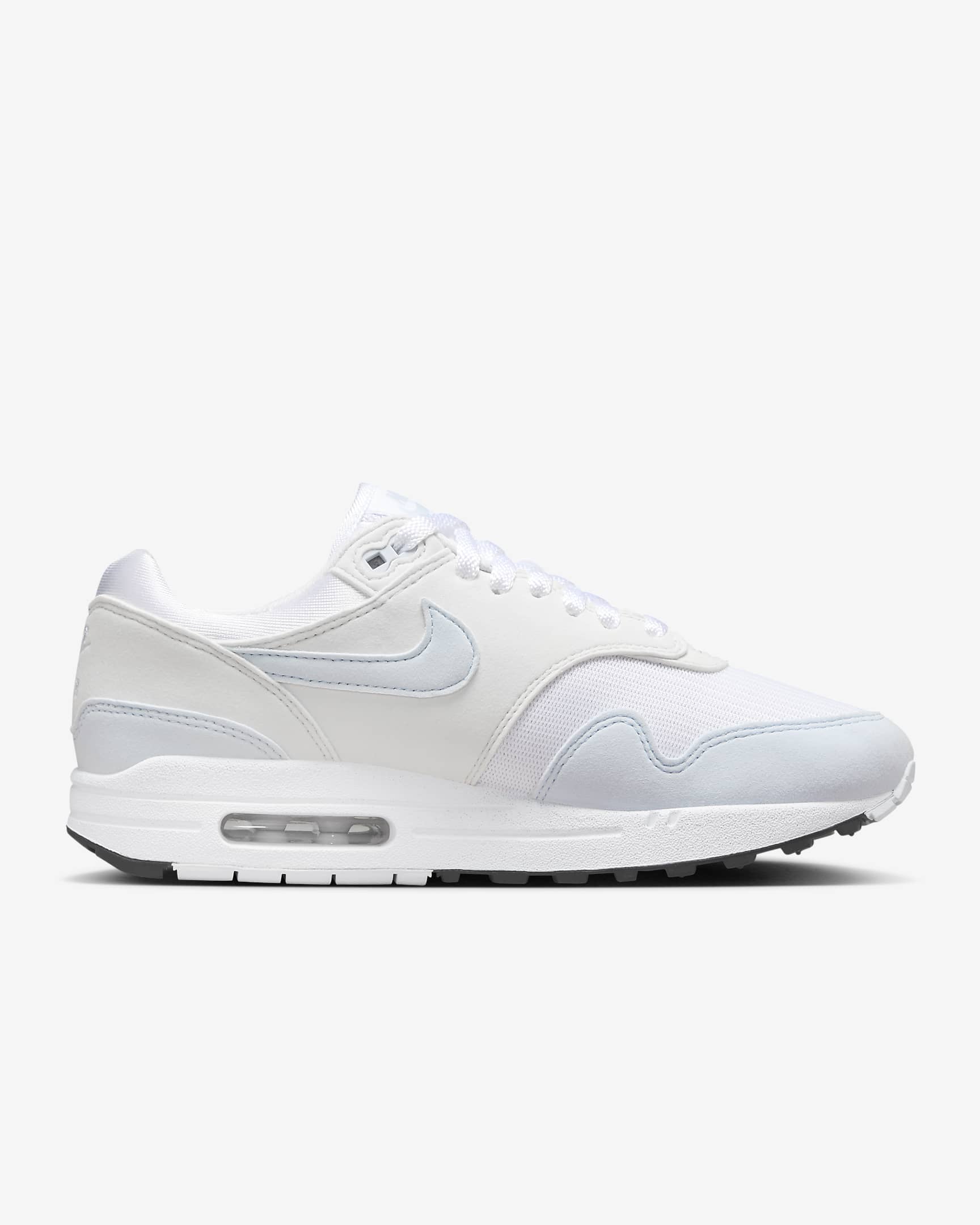 Chaussure Nike Air Max 1 pour femme - Blanc/Platinum Tint/Noir/Football Grey