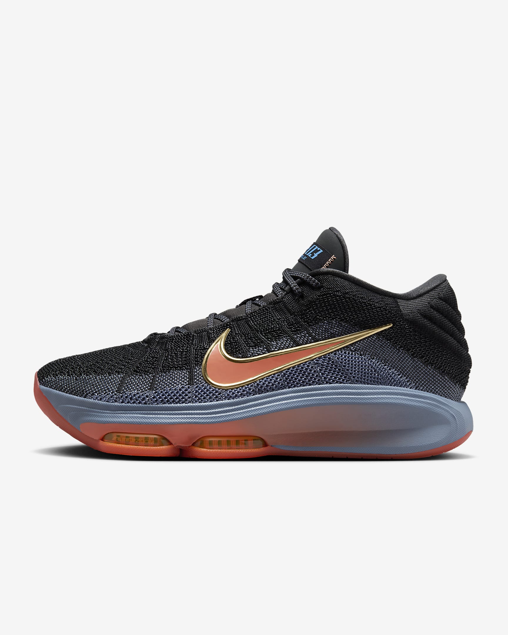 Nike G.T. Hustle 3 basketbalschoenen - Anthracite/Ashen Slate/Metallic Gold/Light Wild Mango