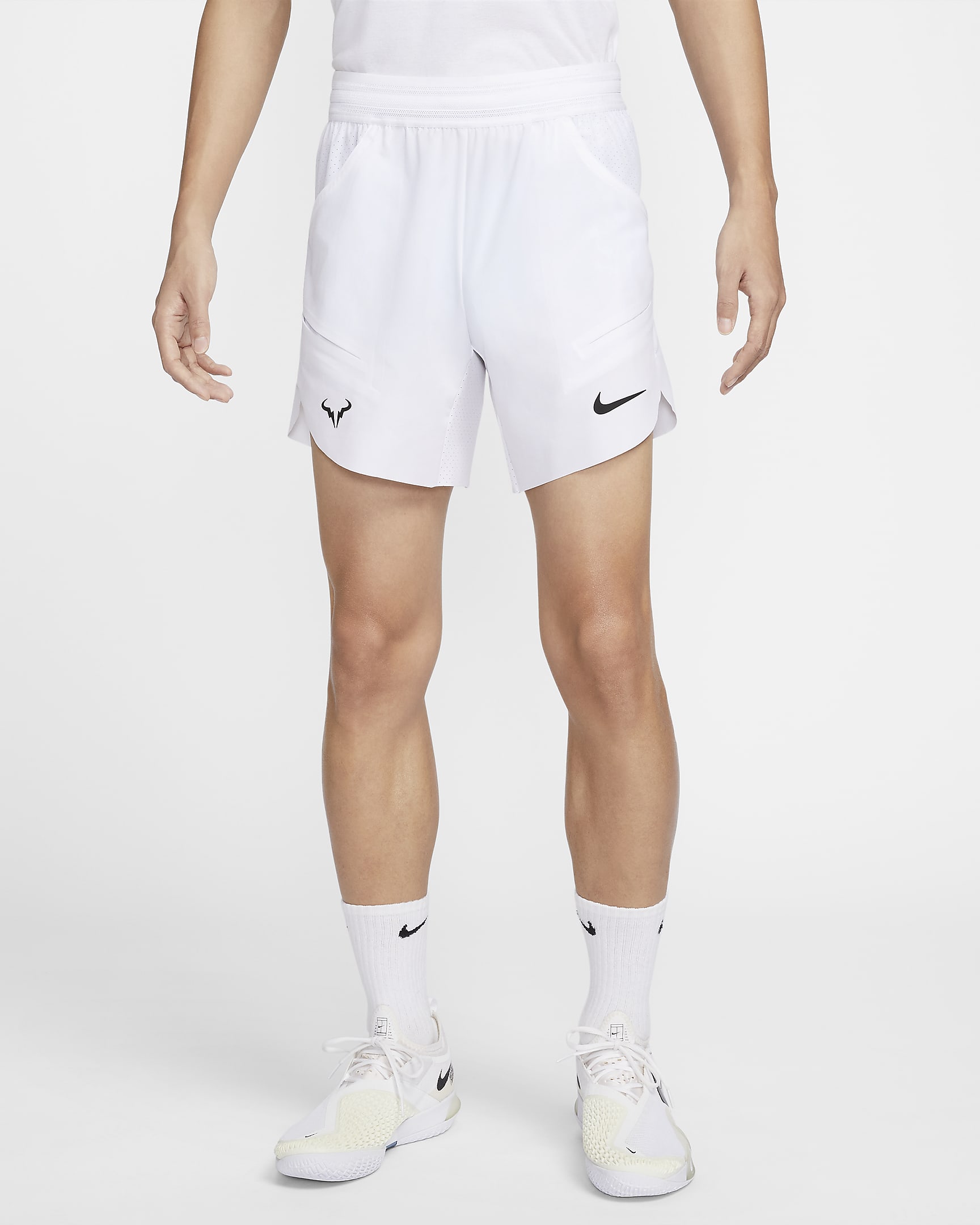 Rafa Men's Nike Dri-FIT ADV 7" (approx. 18cm) Tennis Shorts - White/Black