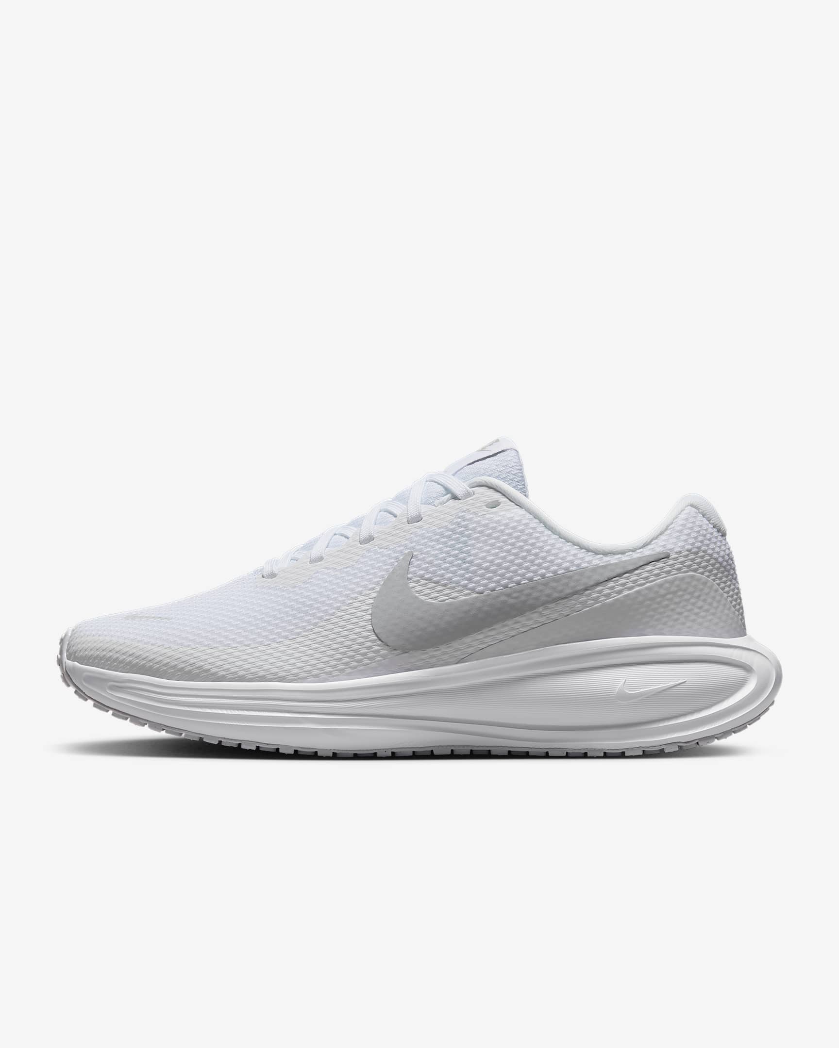 Tenis de correr en pavimento para mujer (extraanchos) Nike Revolution 8 - Blanco/Platino puro