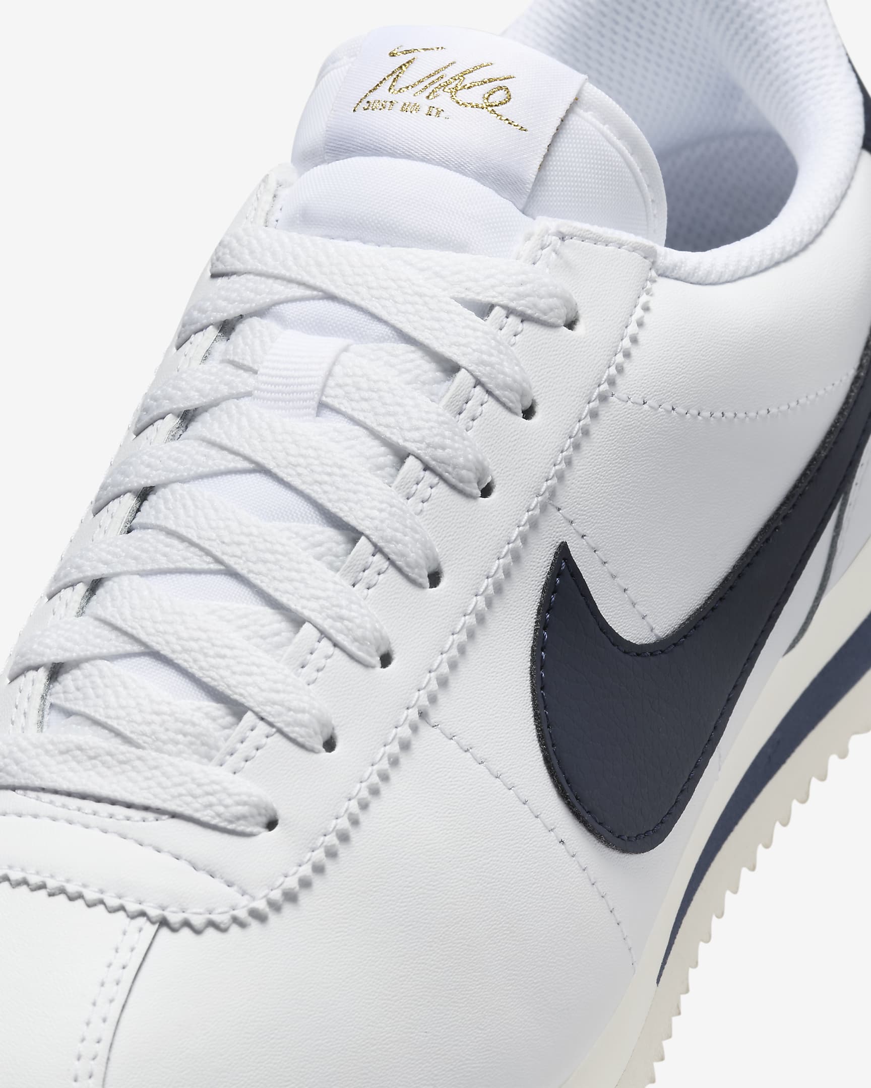 Nike Cortez Leather Women's Shoes - White/Sail/Metallic Gold/Obsidian