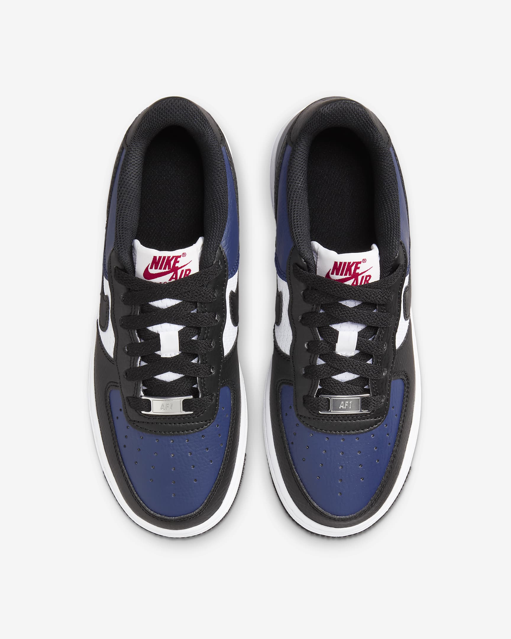 Nike Air Force 1 sko til store barn - Midnight Navy/Hvit/University Red/Svart