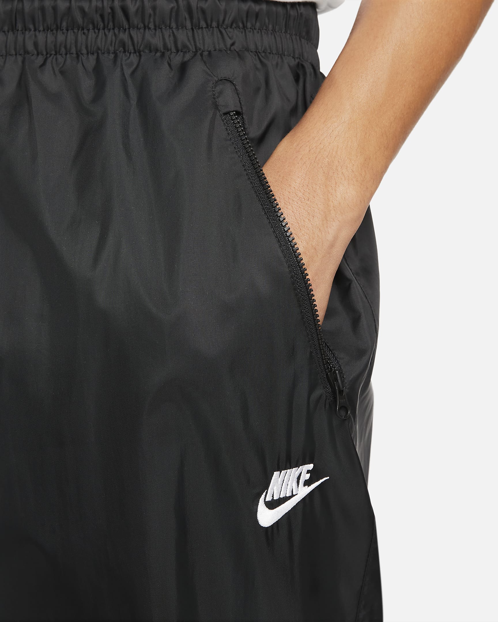 Pants forrados de tejido Woven para hombre Nike Windrunner - Negro/Negro/Blanco