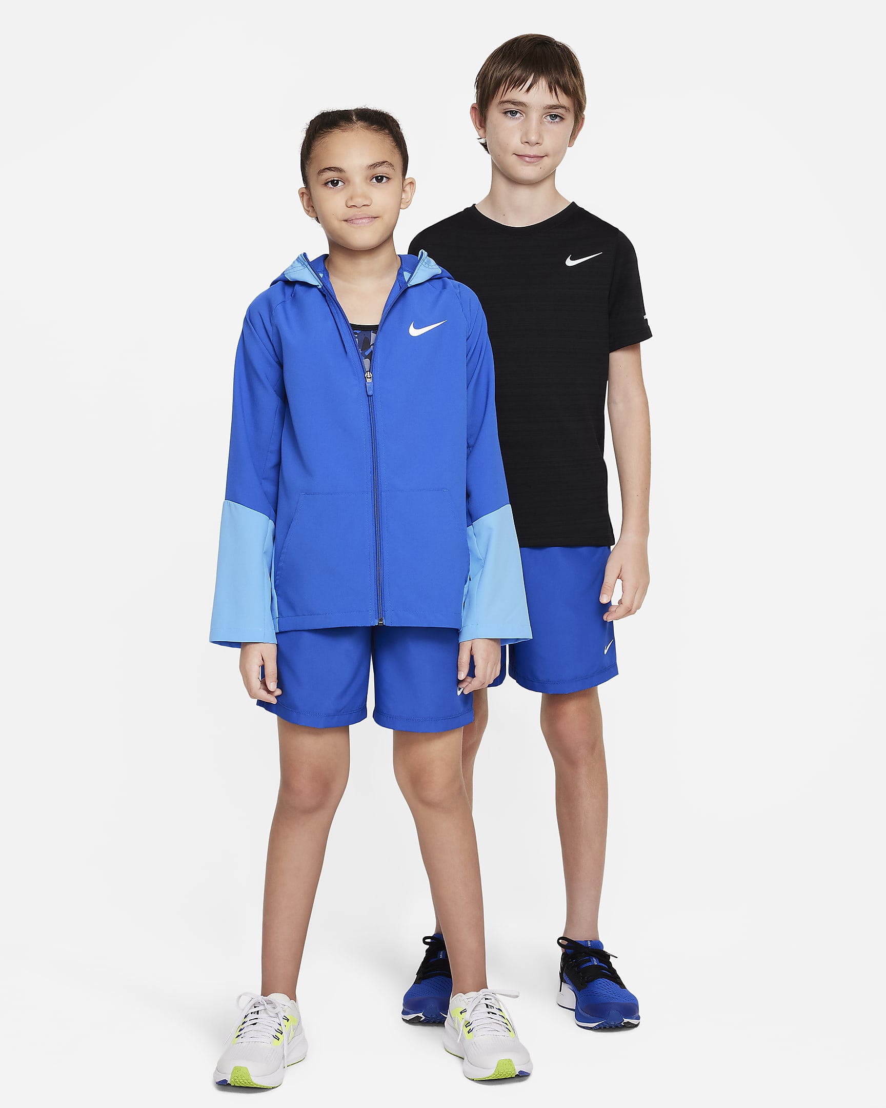 Nike Multi Big Kids' (Boys') Dri-FIT Training Shorts - Game Royal/White