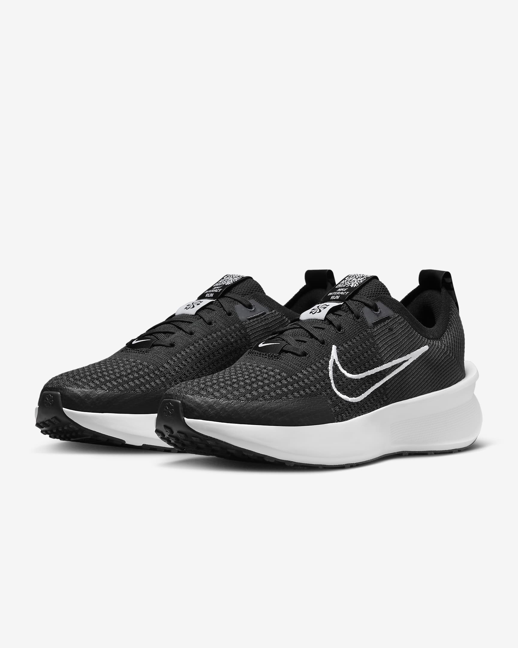 Nike Interact Run Men's Road Running Shoes - Black/Anthracite/White