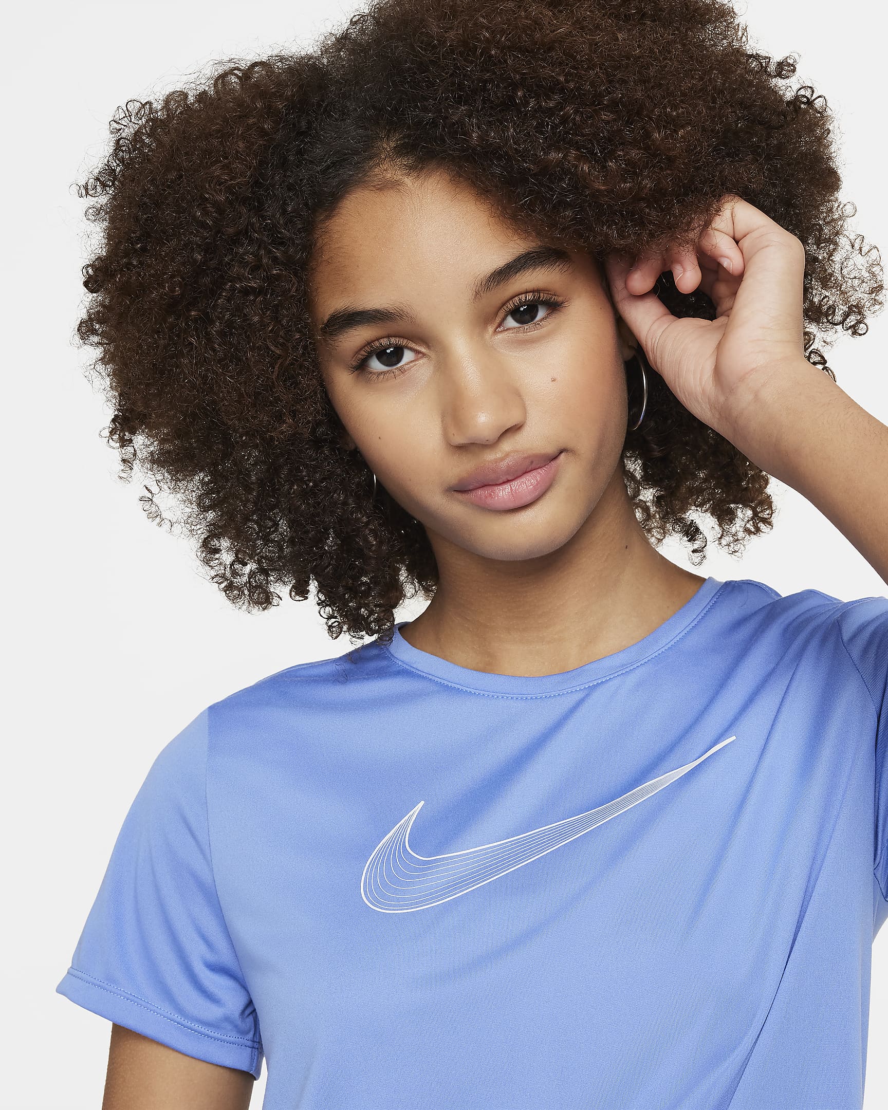 Nike One Older Kids' (Girls') Dri-FIT Short-Sleeve Training Top. Nike UK