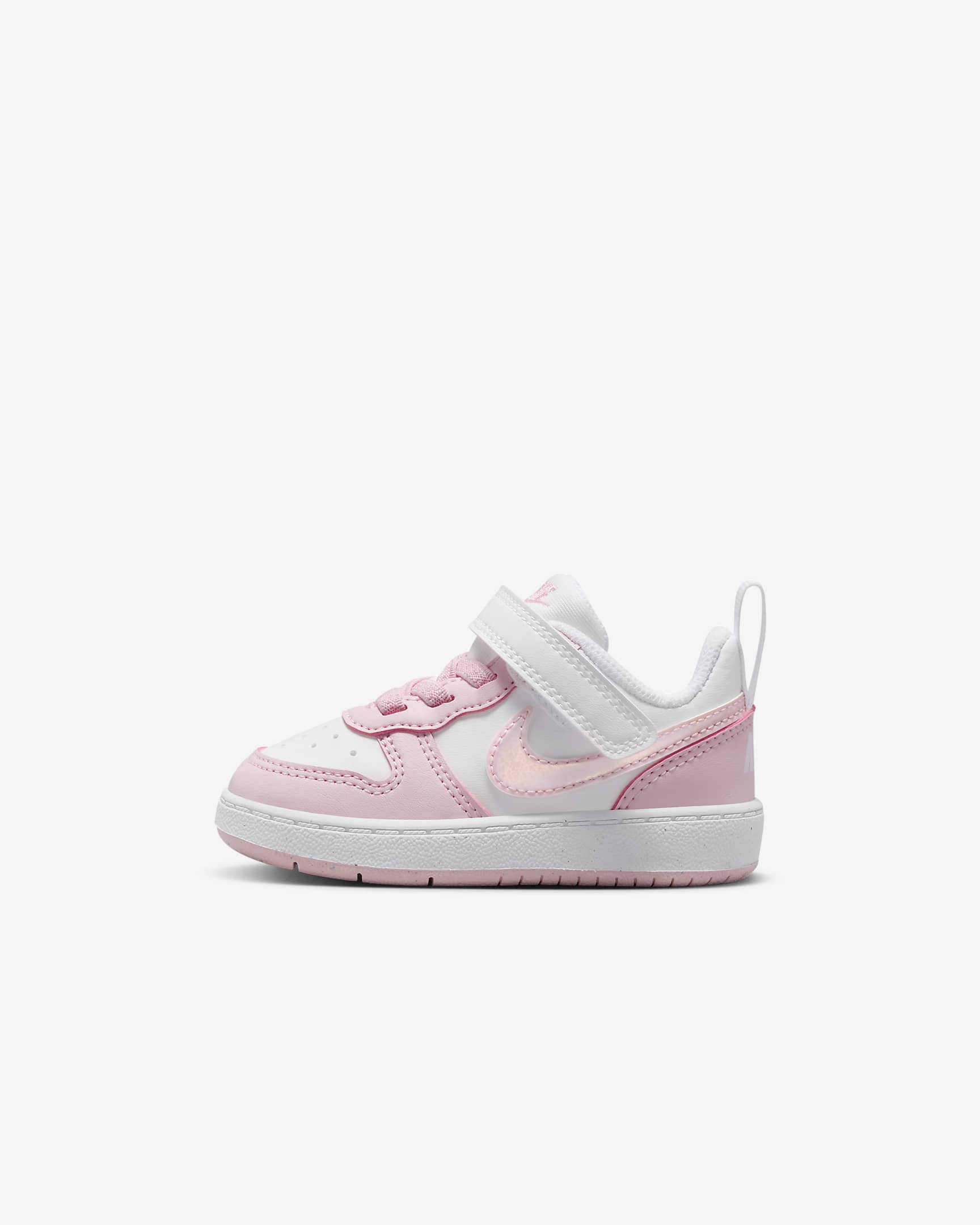 Chaussure Nike Court Borough Low Recraft pour bébé et tout-petit - Blanc/Pink Foam