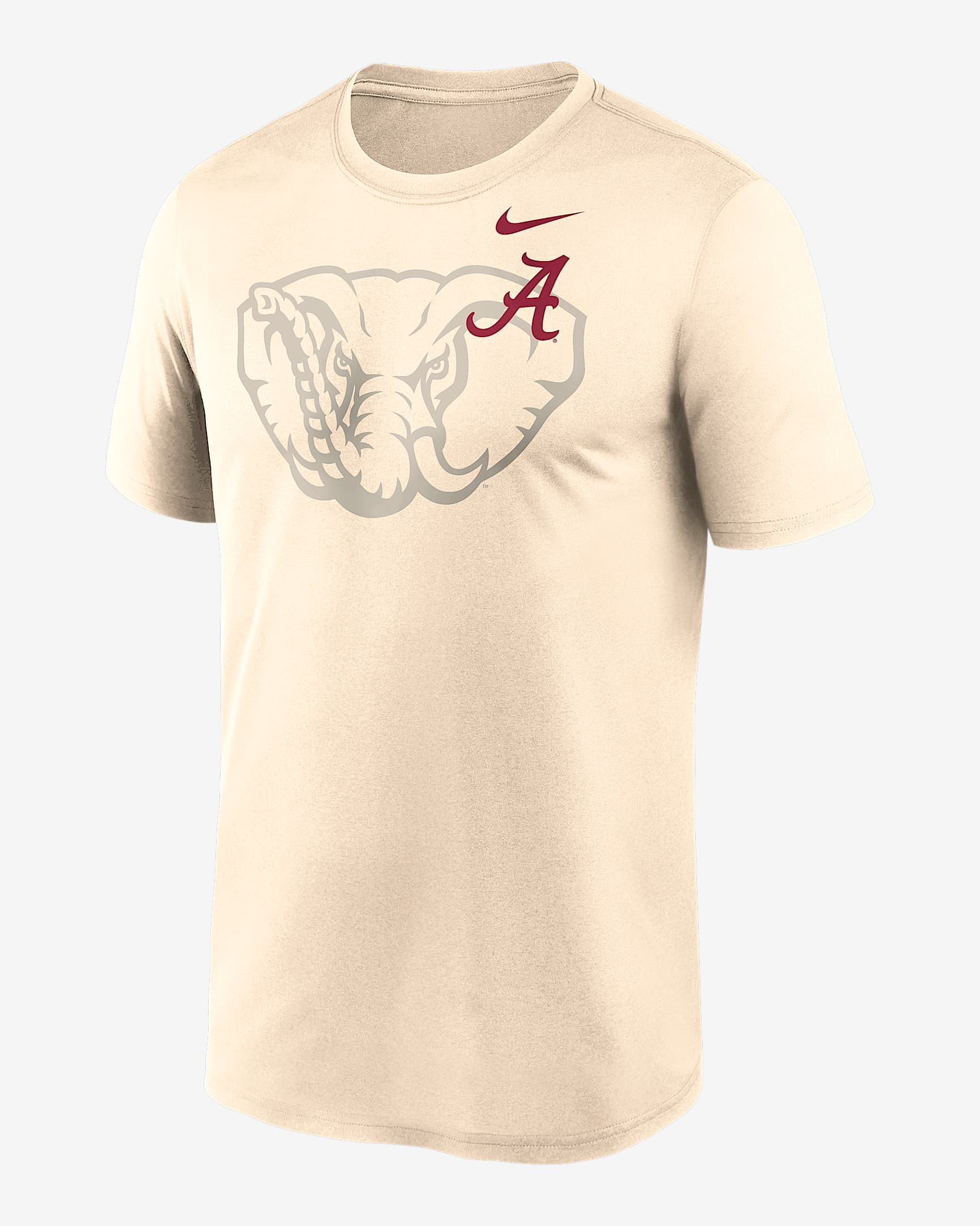 Alabama Campus Legend Shadow Logo Men's Nike Dri-FIT College T-Shirt - Natural