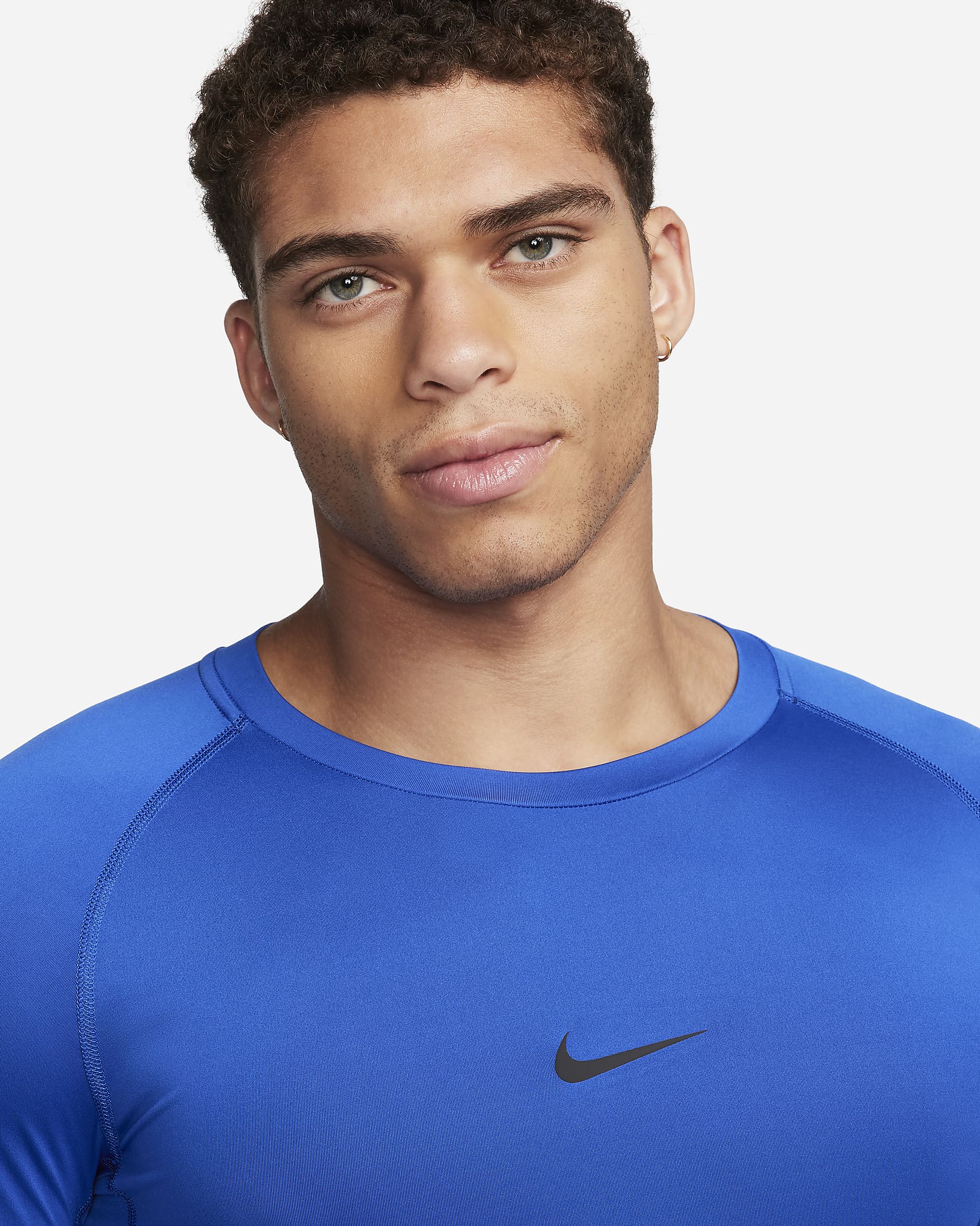 Nike Pro Men's Dri-FIT Tight Long-Sleeve Fitness Top - Game Royal/Black