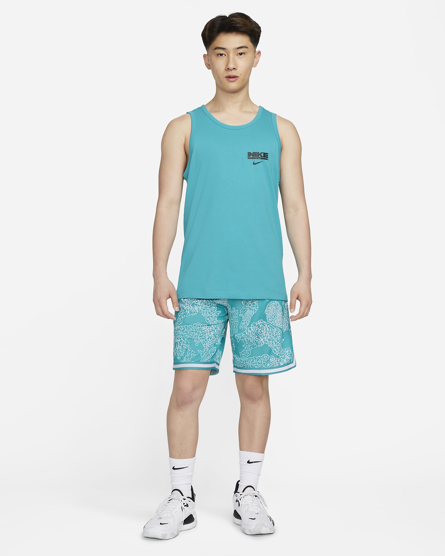 Nike Dri-FIT DNA Men's 25cm (approx.) Basketball Shorts - Teal Nebula/White