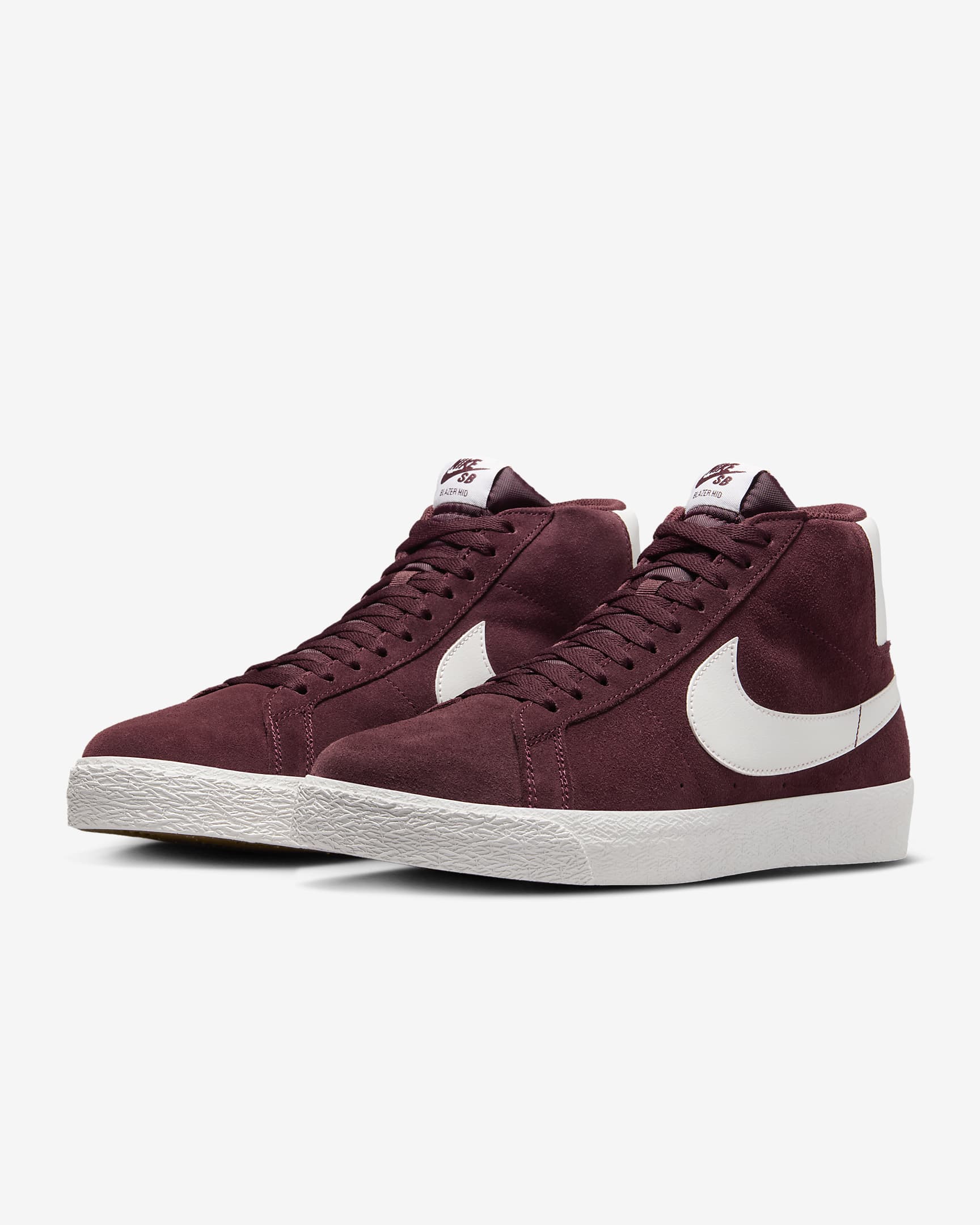 Nike SB Zoom Blazer Mid Skate Shoes - Burgundy Crush/Burgundy Crush/Summit White/Summit White