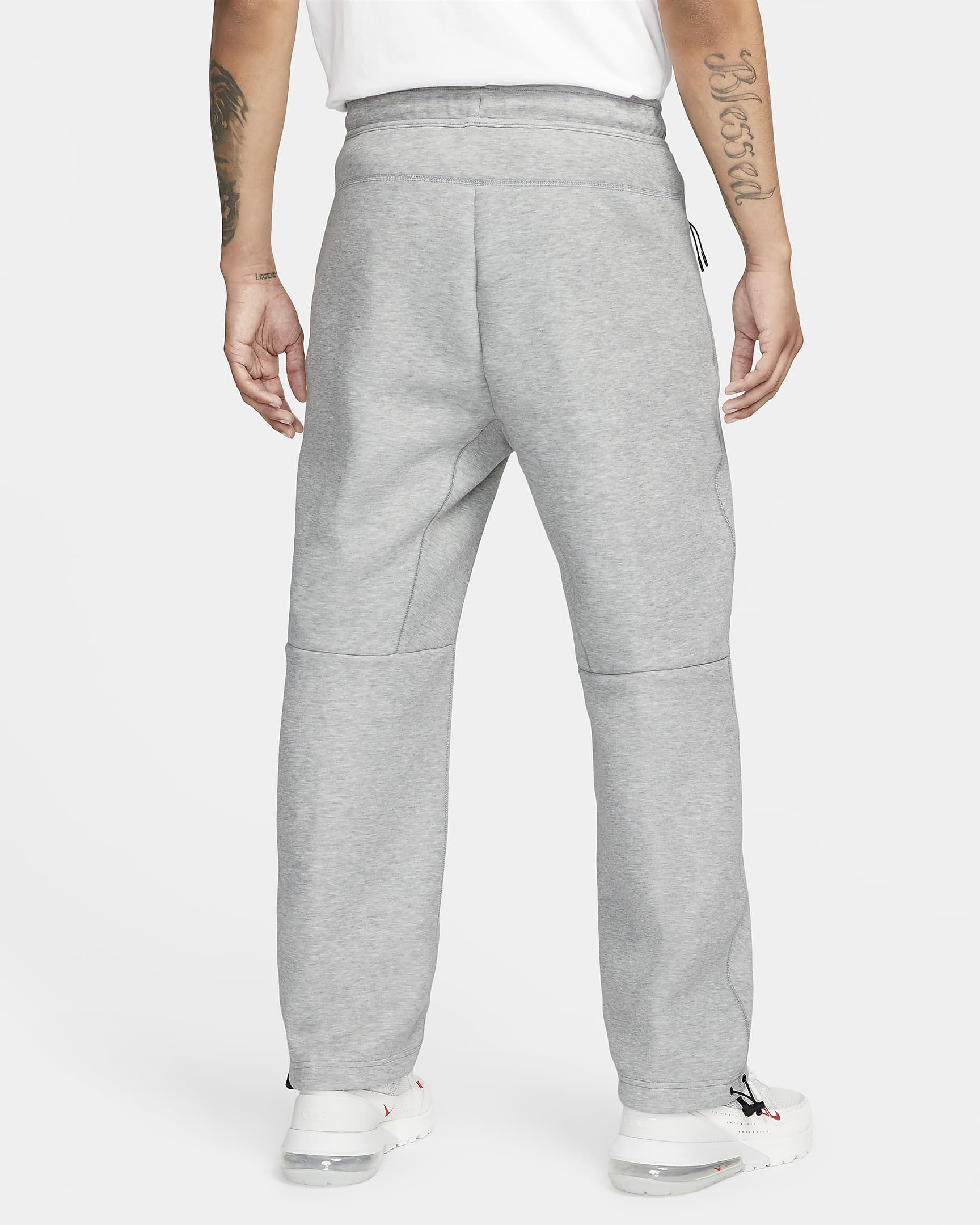 Nike Sportswear Tech Fleece Men's Open-Hem Tracksuit Bottoms - Dark Grey Heather/Black