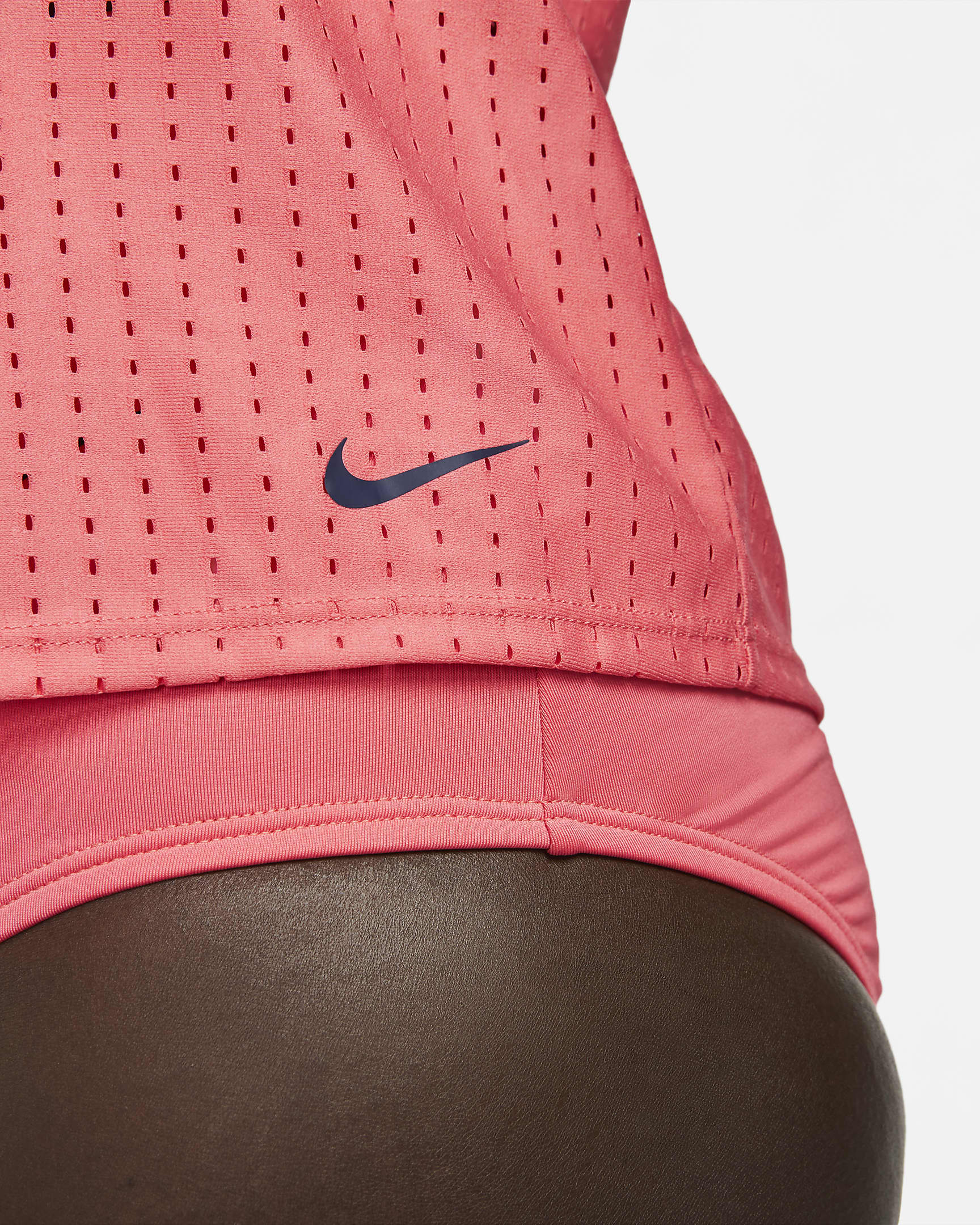 Playera tankini convertible en capas para mujer Nike Swim - Coral marino