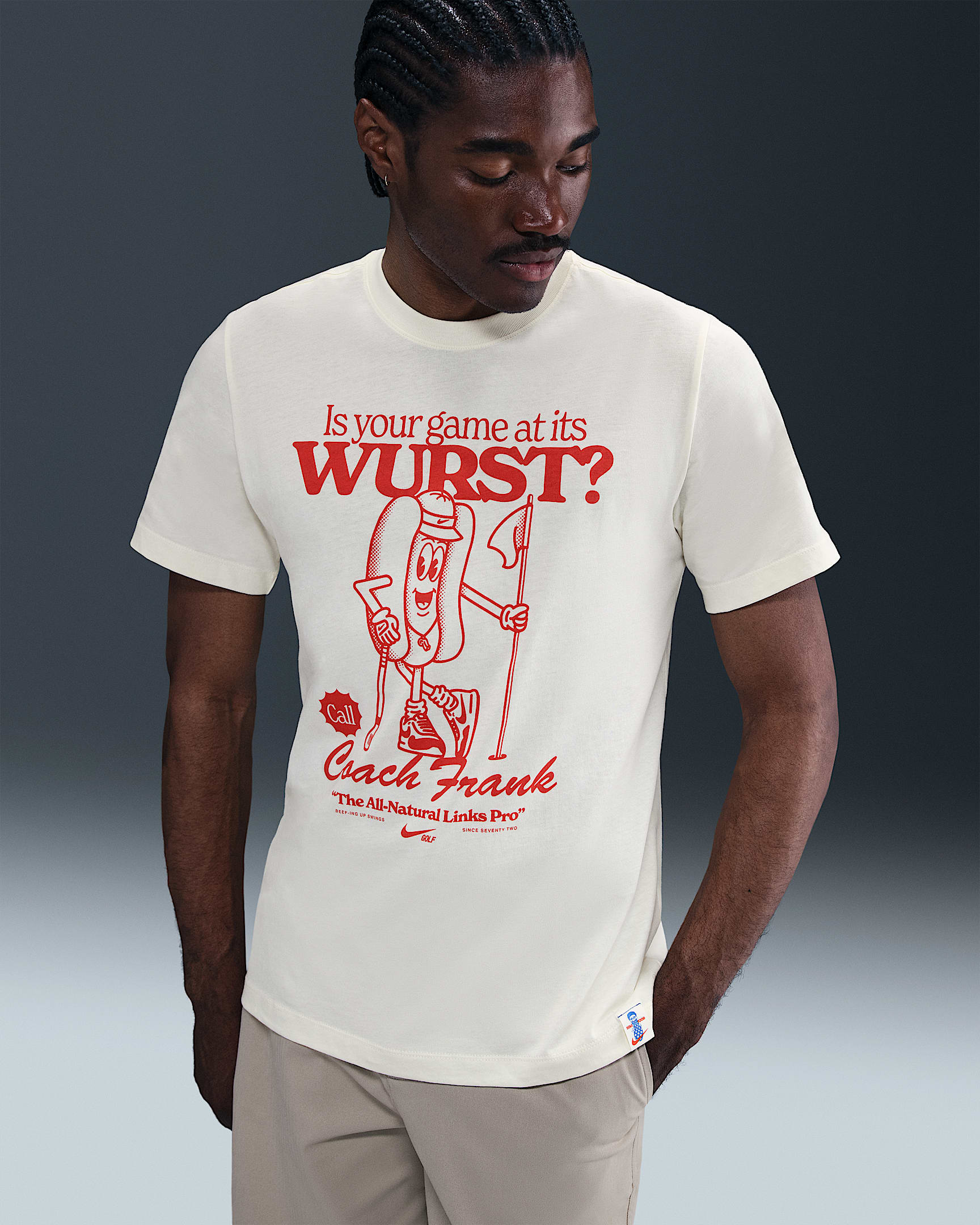 Playera de golf Nike para hombre - Perla suave