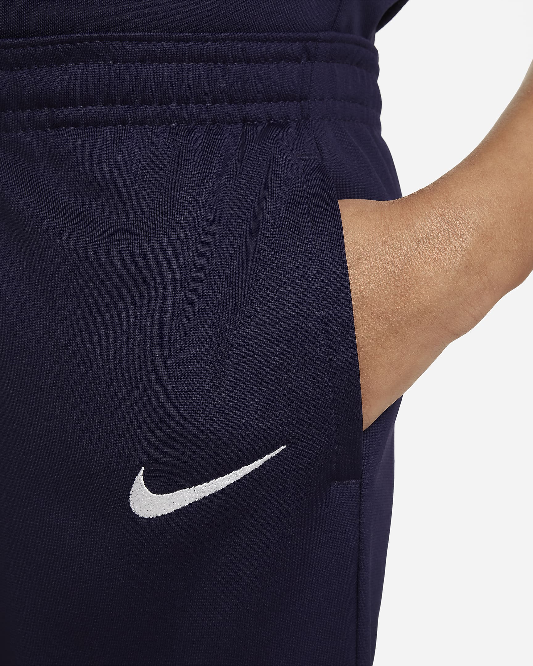 Maskinstrikket England Strike Nike Dri-FIT-fodboldtracksuit til mindre børn - Purple Ink/Rosewood/hvid