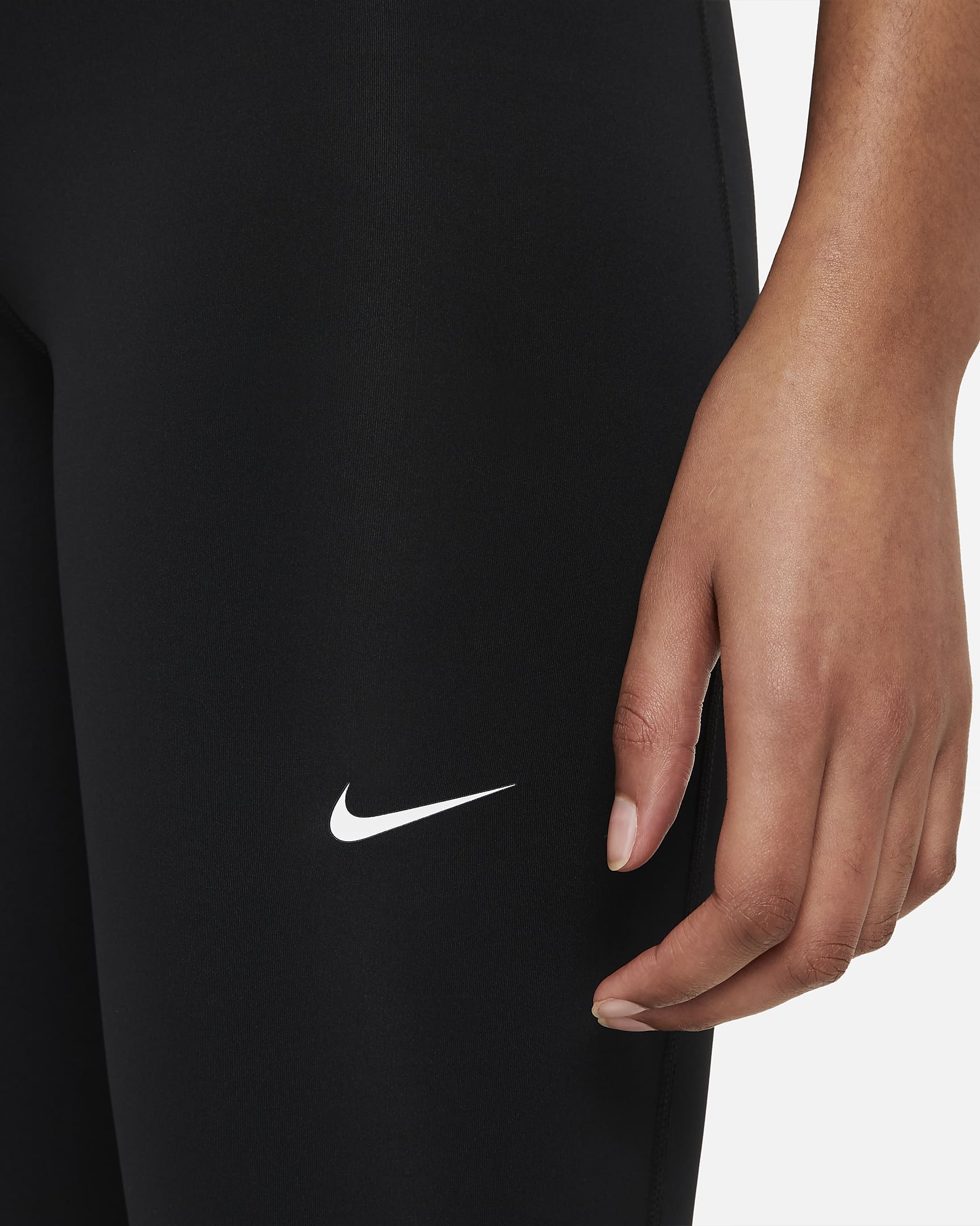 Leggings a 7/8 a vita alta con inserto in mesh Nike Pro 365 – Donna - Nero/Bianco