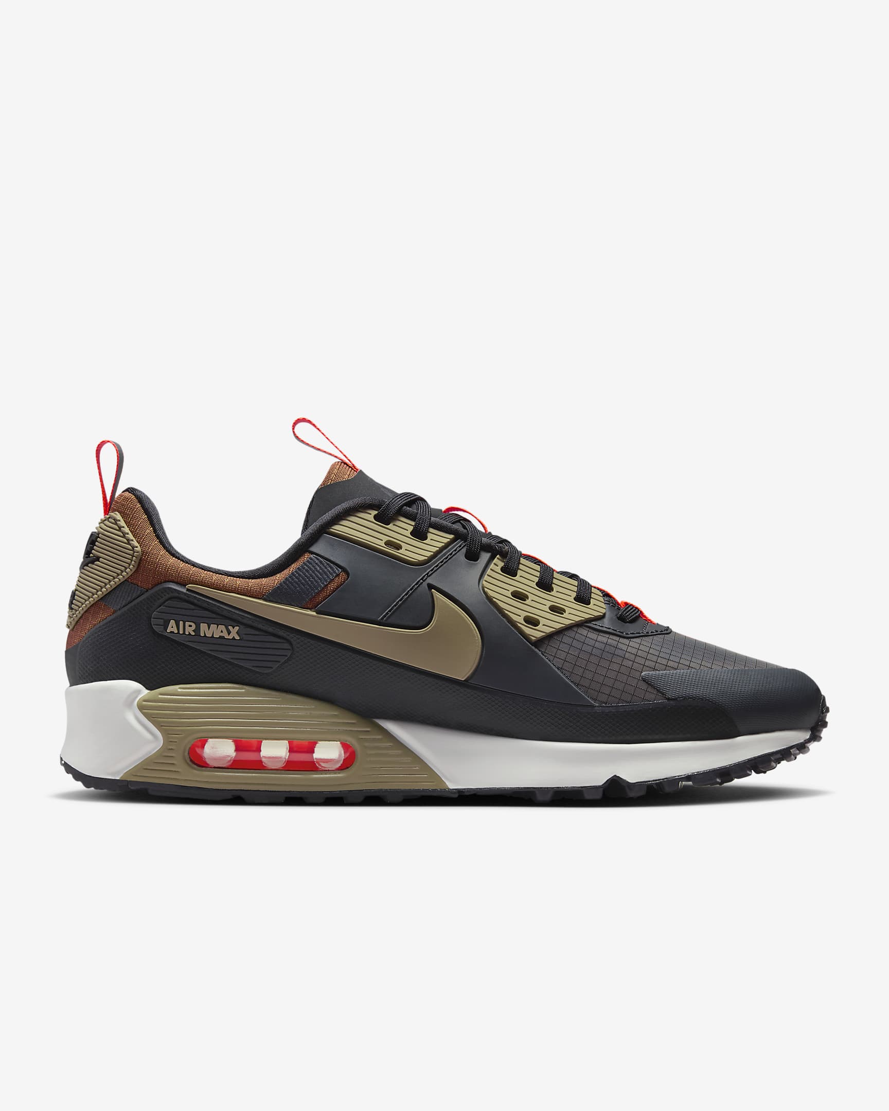 Nike Air Max 90 Drift Men's Shoes - Dark Smoke Grey/Black/Hyper Crimson/Khaki