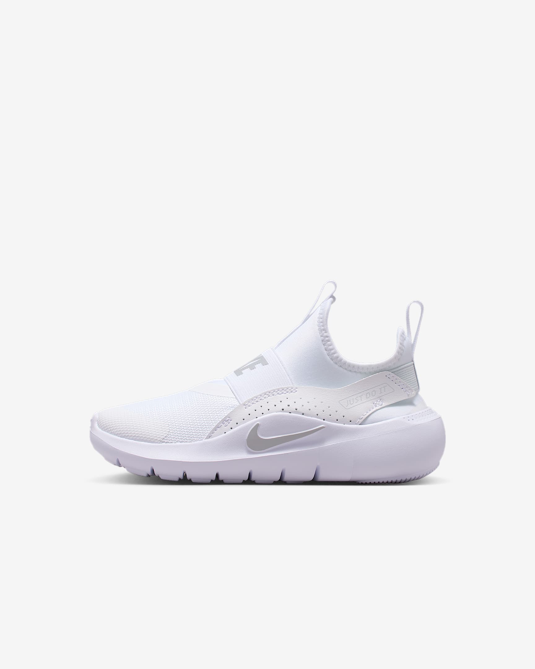Nike Flex Runner 4 Younger Kids' Shoes - White/White/Platinum Tint