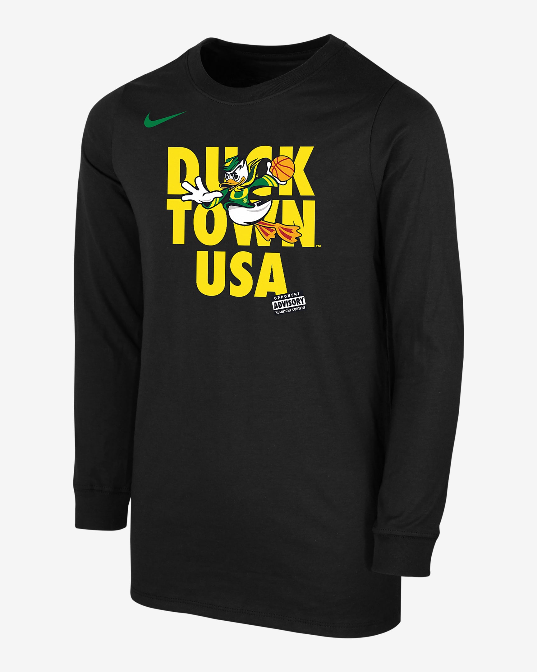 Oregon Big Kids' Nike College Long-Sleeve T-Shirt - Black