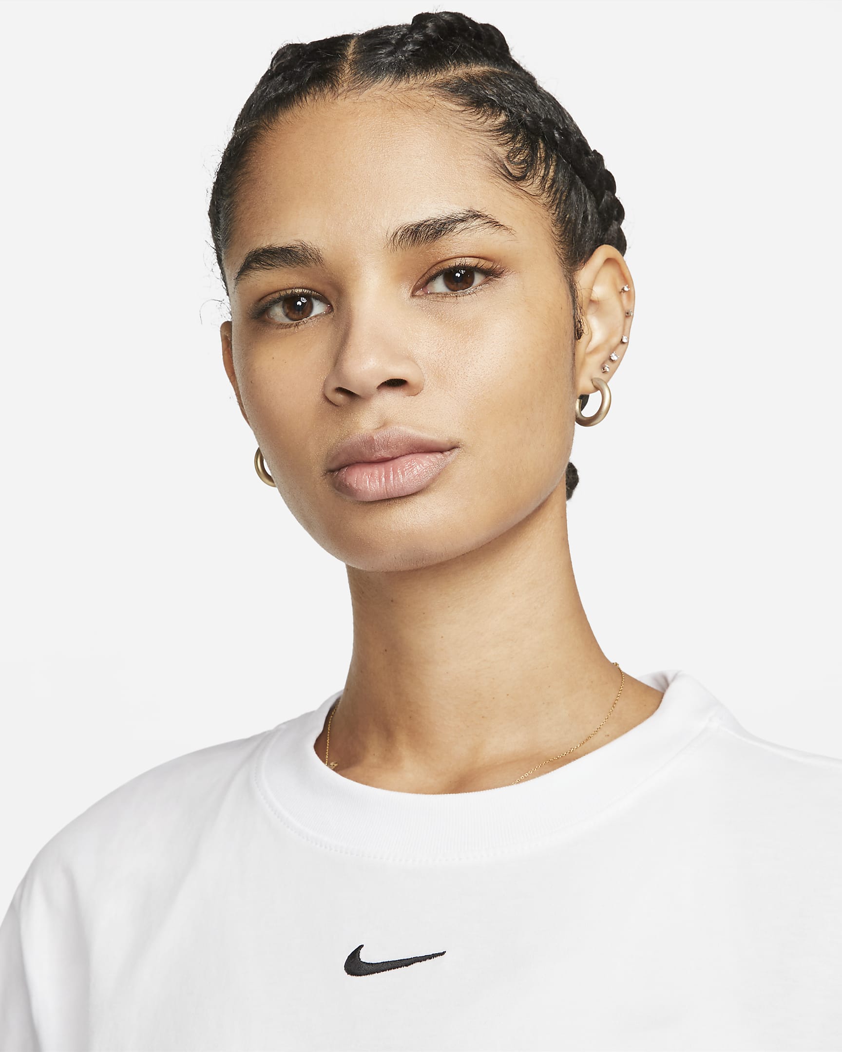 Robe t-shirt oversize Nike Sportswear Chill Knit pour femme - Blanc/Noir