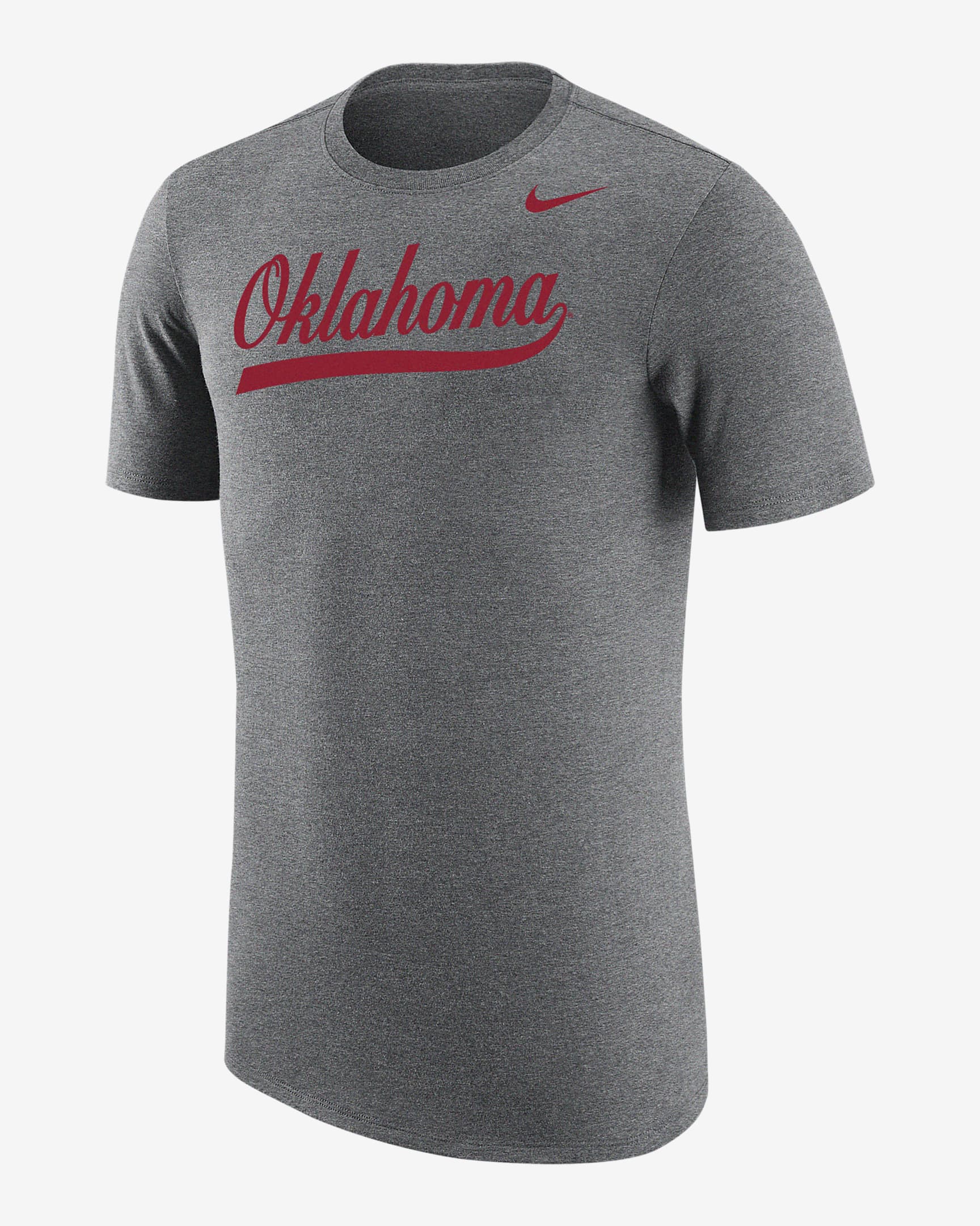 Oklahoma Men's Nike College T-Shirt - Dark Grey Heather