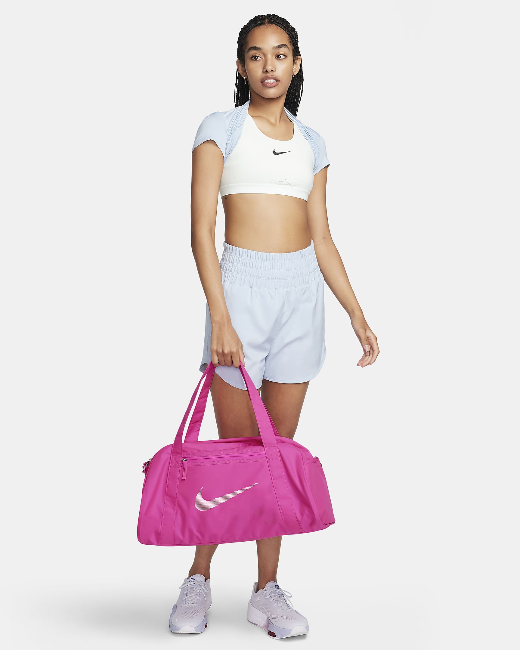 Nike Gym Club Duffel Bag (24L) - Laser Fuchsia/Laser Fuchsia/Medium Soft Pink