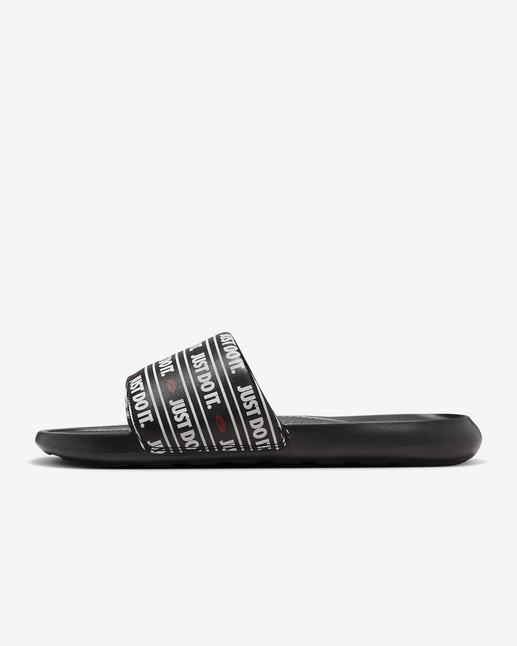 Chanclas estampadas para hombre Nike Victori One - Negro/Blanco/Rojo universitario