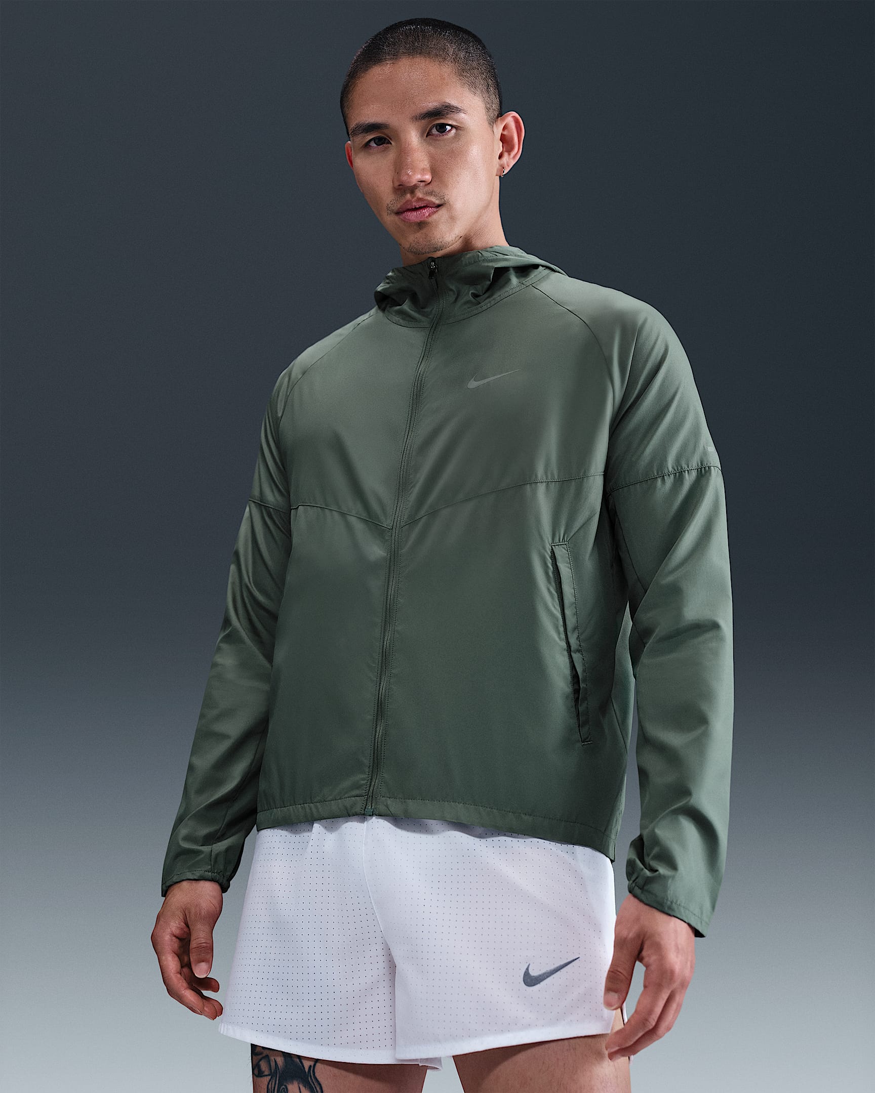 Nike Repel Miler Men's Running Jacket - Clay Green/Clay Green