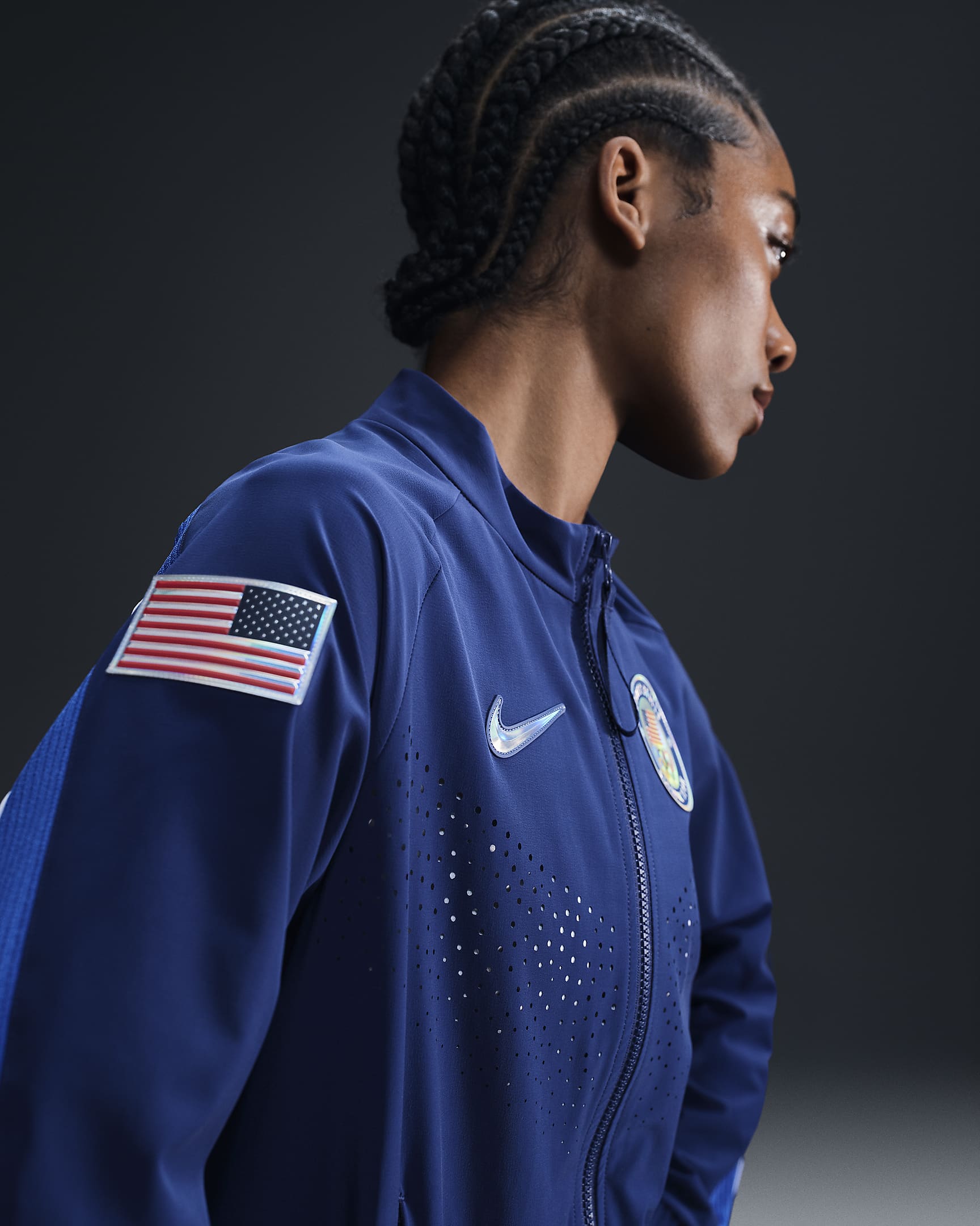 Team USA Women's Nike Jacket - Blue Void/Hyper Royal/White