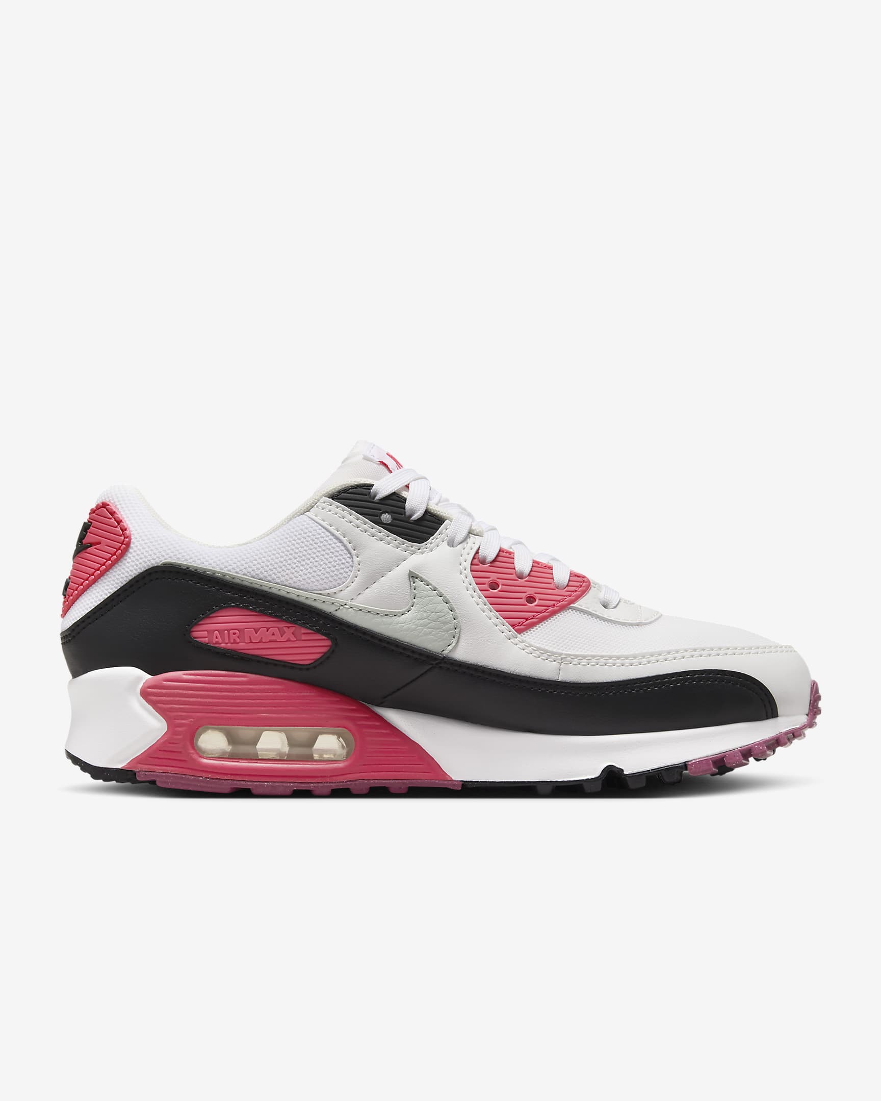 Nike Air Max 90 Women's Shoes - White/Aster Pink/Black/Light Silver