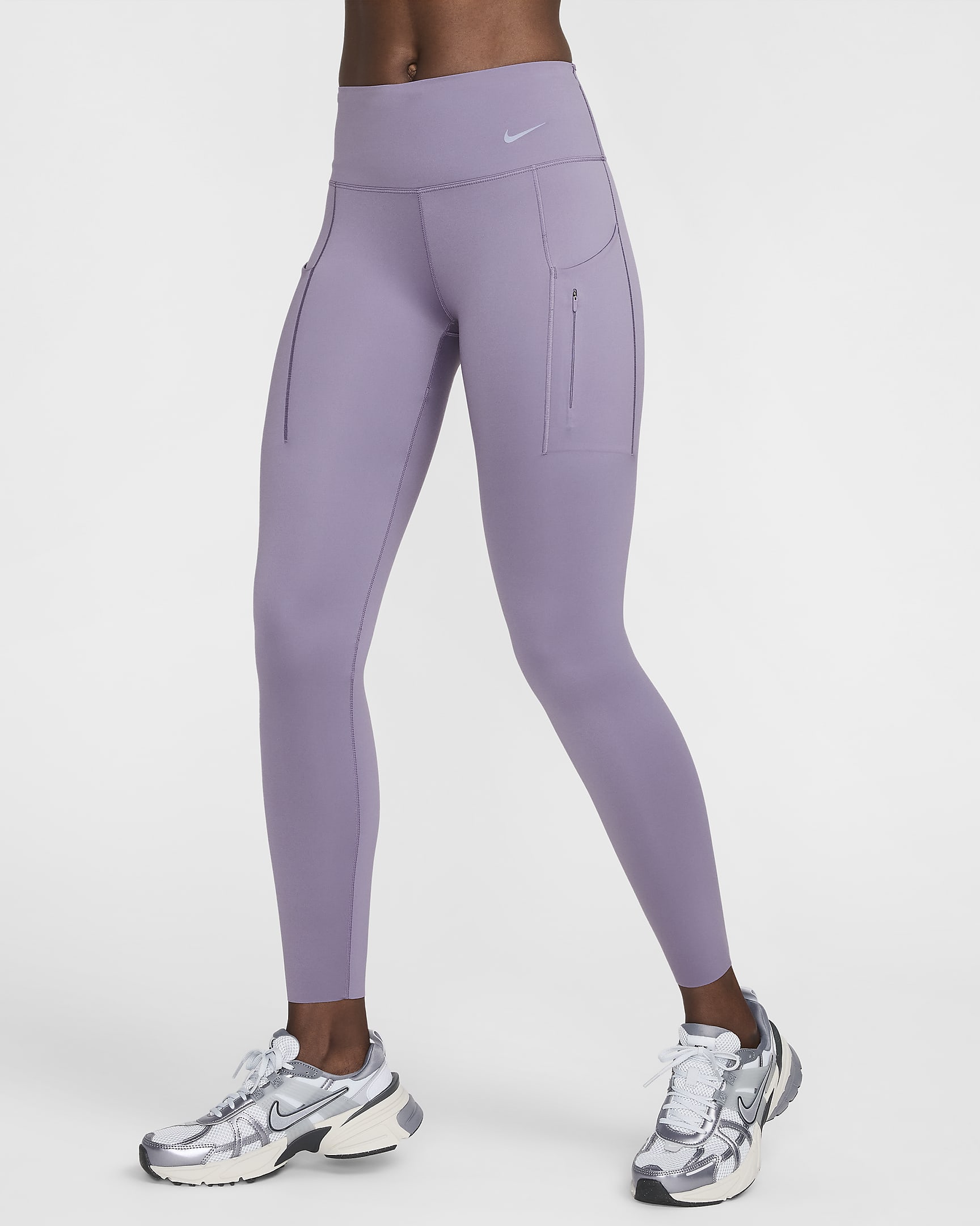 Nike Go Leggings de 7/8 de cintura mitjana i subjecció ferma amb butxaques - Dona - Daybreak/Negre