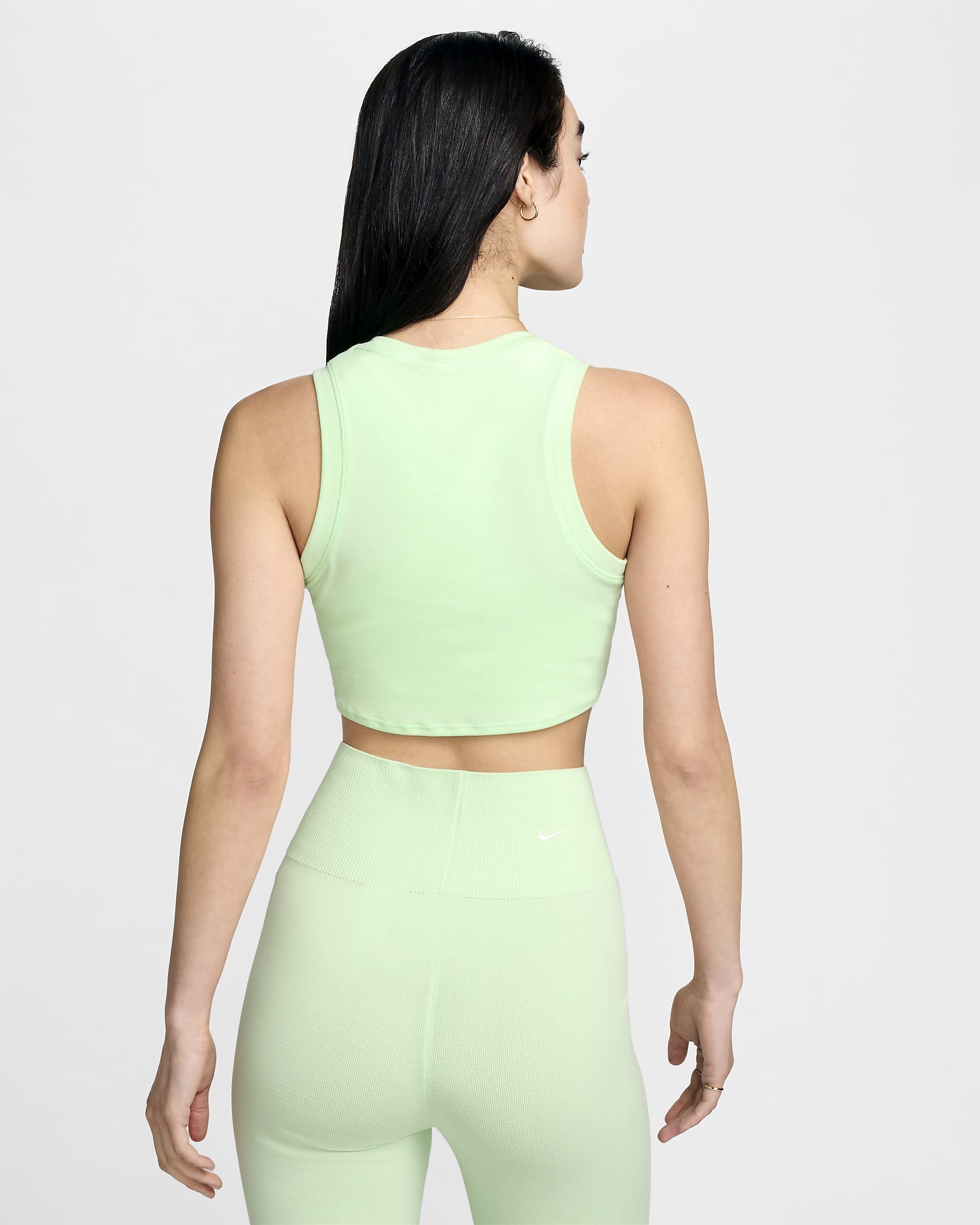 Nike Sportswear Essentials Women's Ribbed Cropped Tank - Vapor Green/Sail