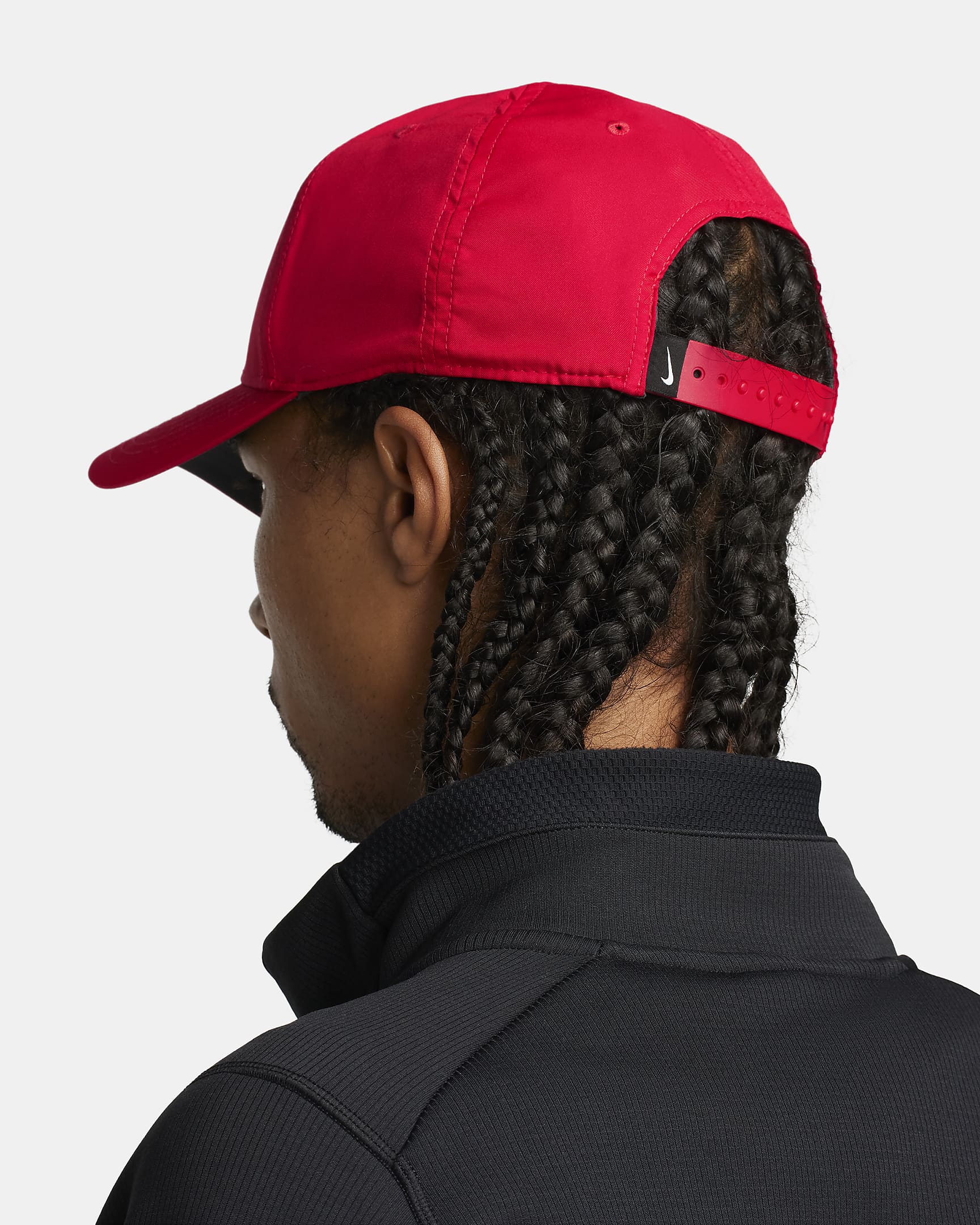 Nike Dri-FIT Rise Structured Snapback Cap - University Red/Anthracite/White