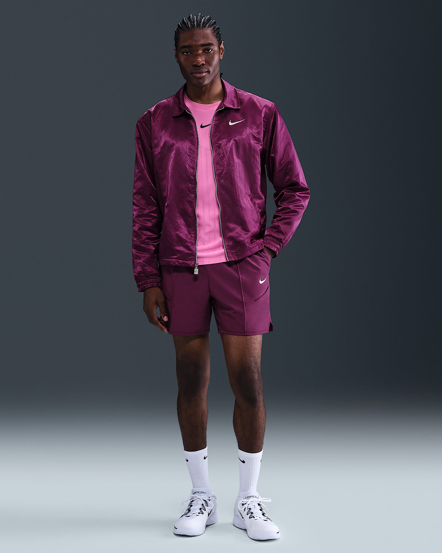 NikeCourt Slam Men's Dri-FIT 15cm (approx.) Tennis Shorts - Bordeaux