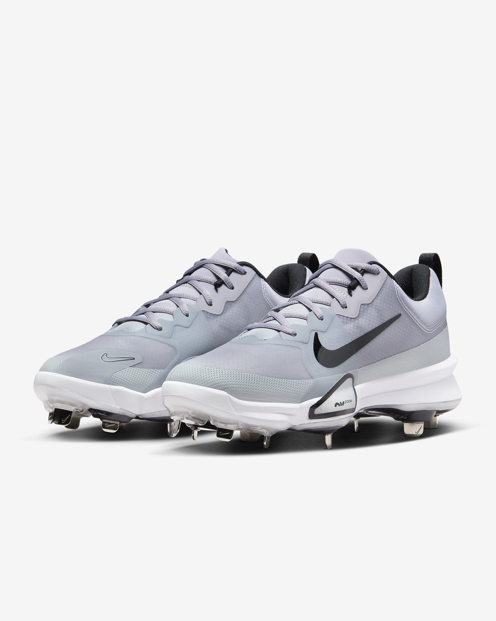 Nike Force Zoom Trout 9 Pro Baseball Cleats - Pewter/Wolf Grey/White/Black