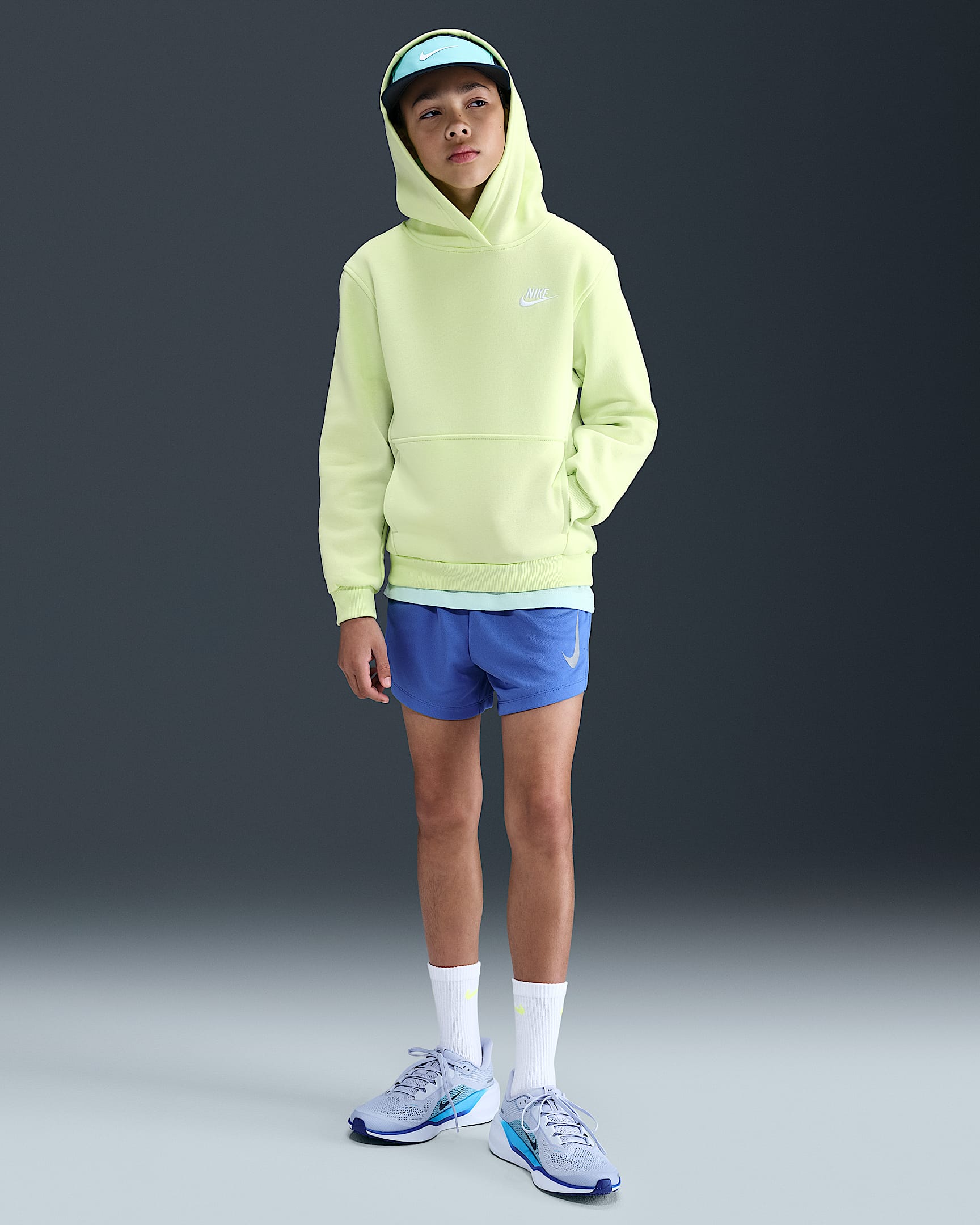 Nike Multi Big Kids' (Boys') Dri-FIT Split Shorts - Comet Blue/Black