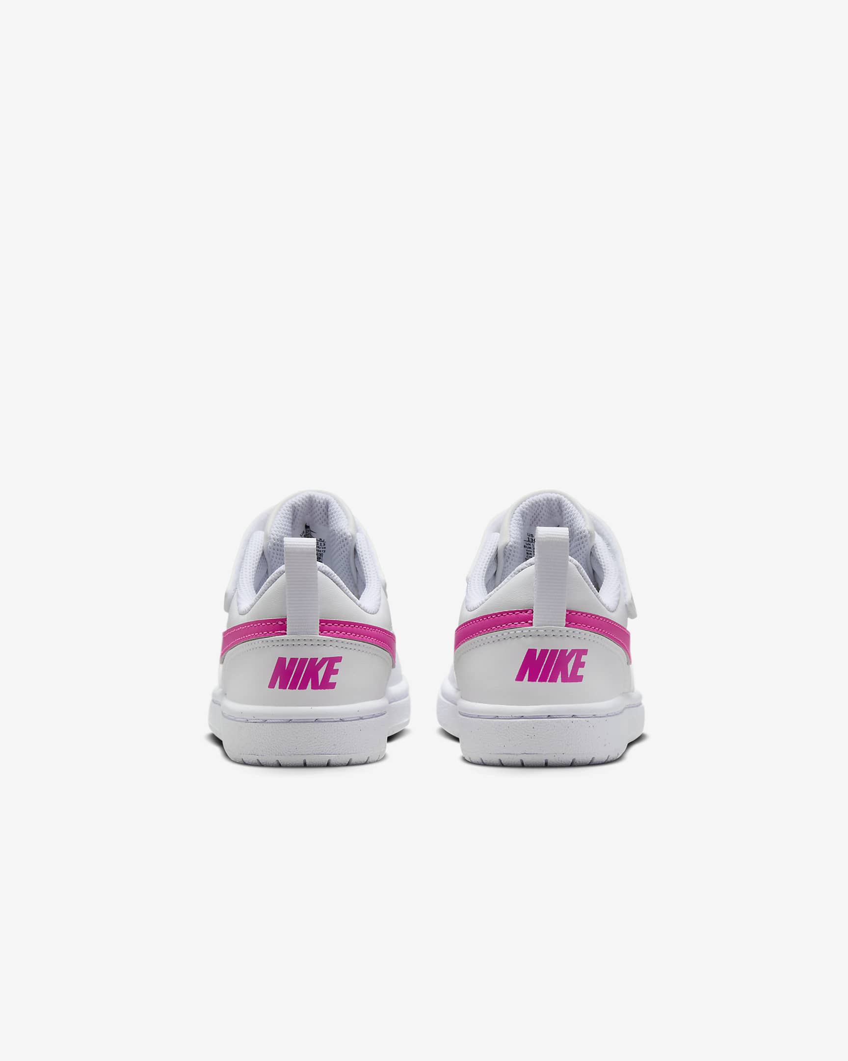 Nike Court Borough Low Recraft Younger Kids' Shoes - White/Laser Fuchsia