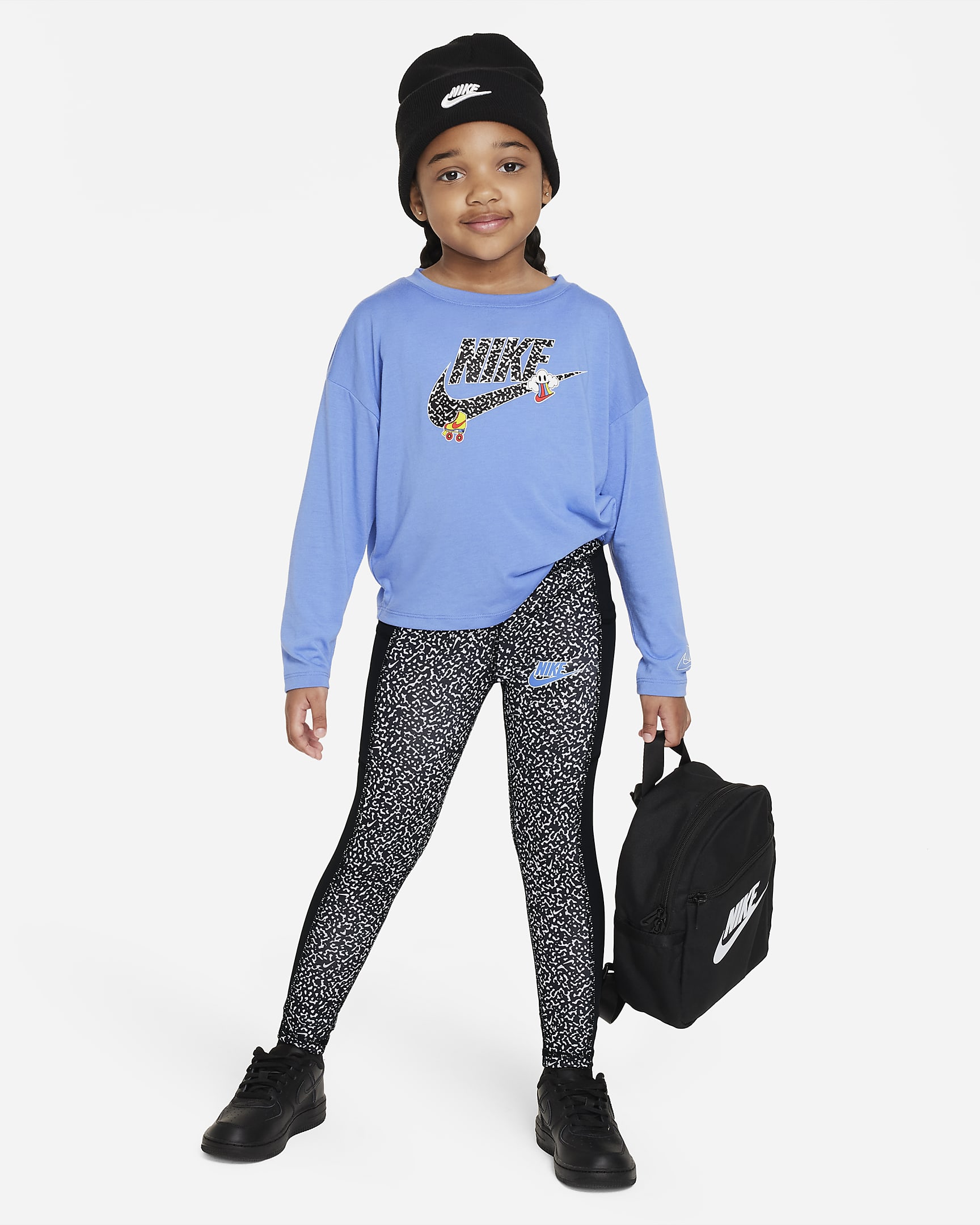 Nike Notebook Print Long Sleeve Knit Top Little Kids Top. Nike.com