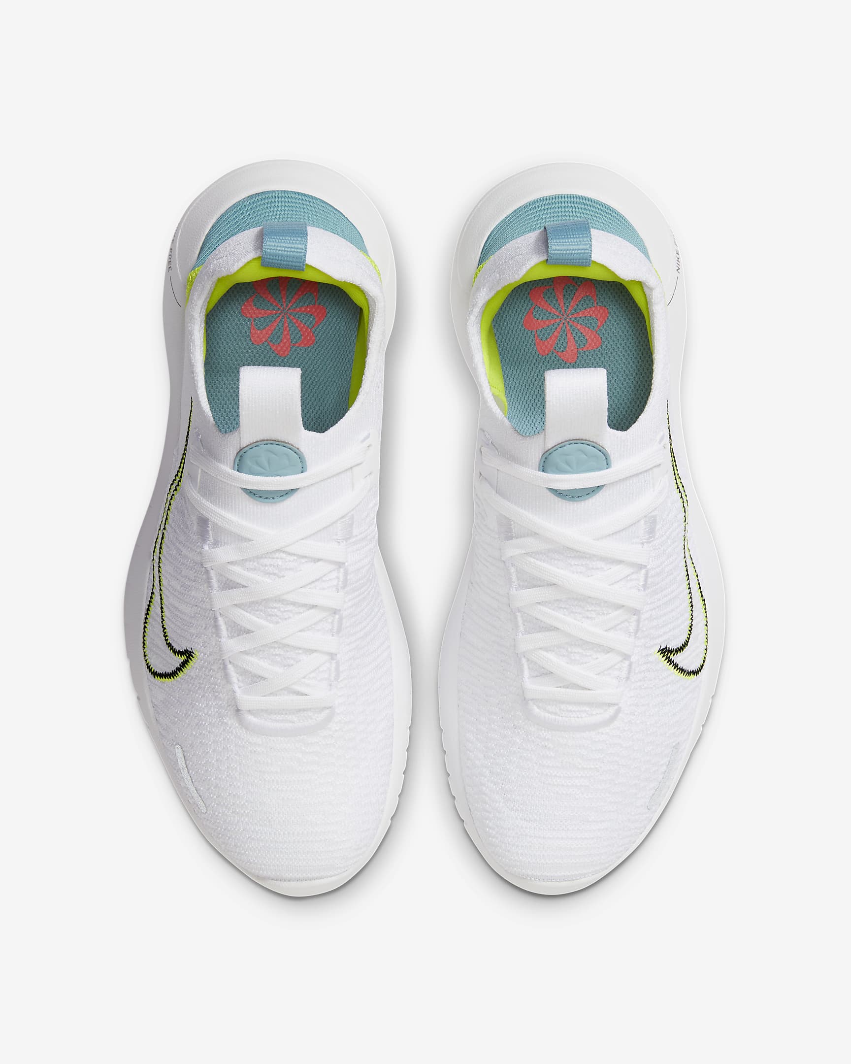 Nike Free RN NN Women's Road Running Shoes - White/Denim Turquoise/Cyber/Black