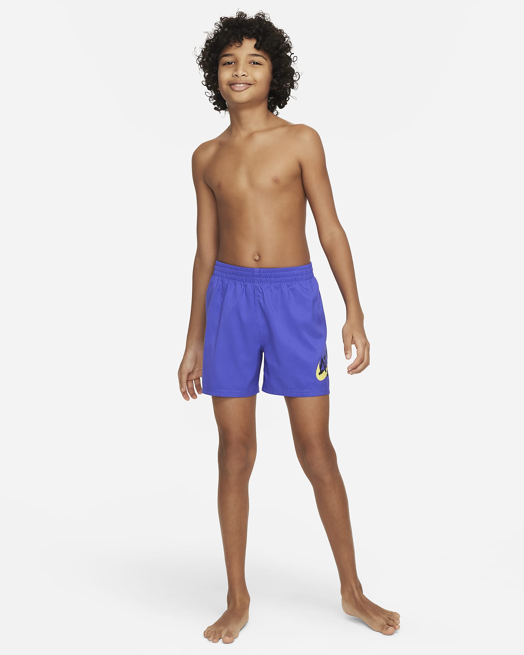 Shorts de vóleibol de 10 cm para niño talla grande Nike Swim Scribble - Violeta persa