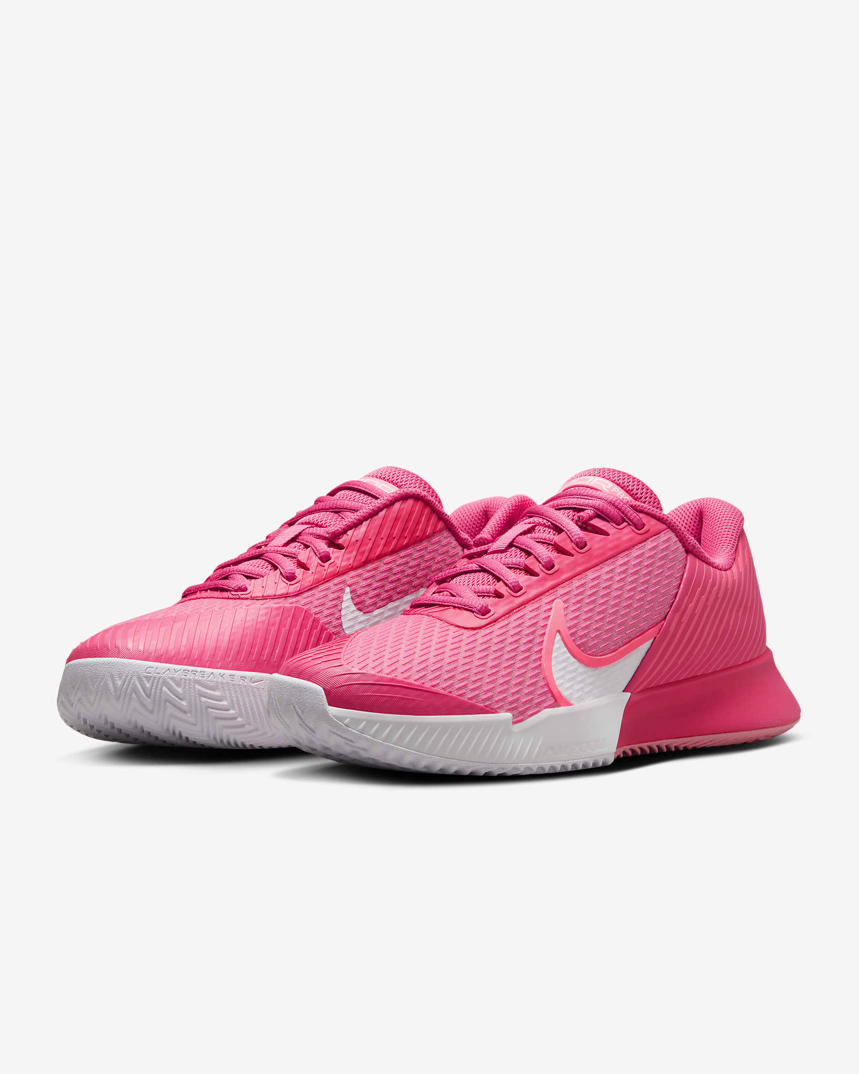 NikeCourt Air Zoom Vapor Pro 2 női teniszcipő salakra - Aster Pink/Hot Punch/Fehér