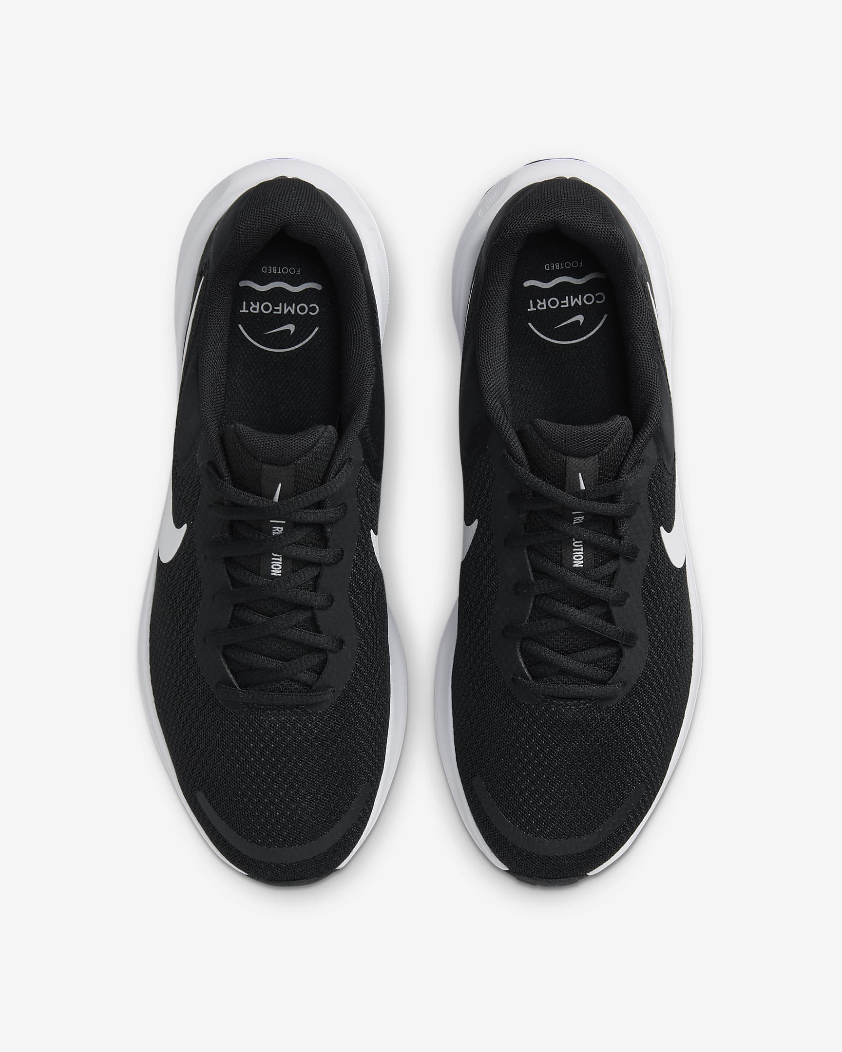 Nike Revolution 7 Straßenlaufschuh für Herren - Schwarz/Weiß