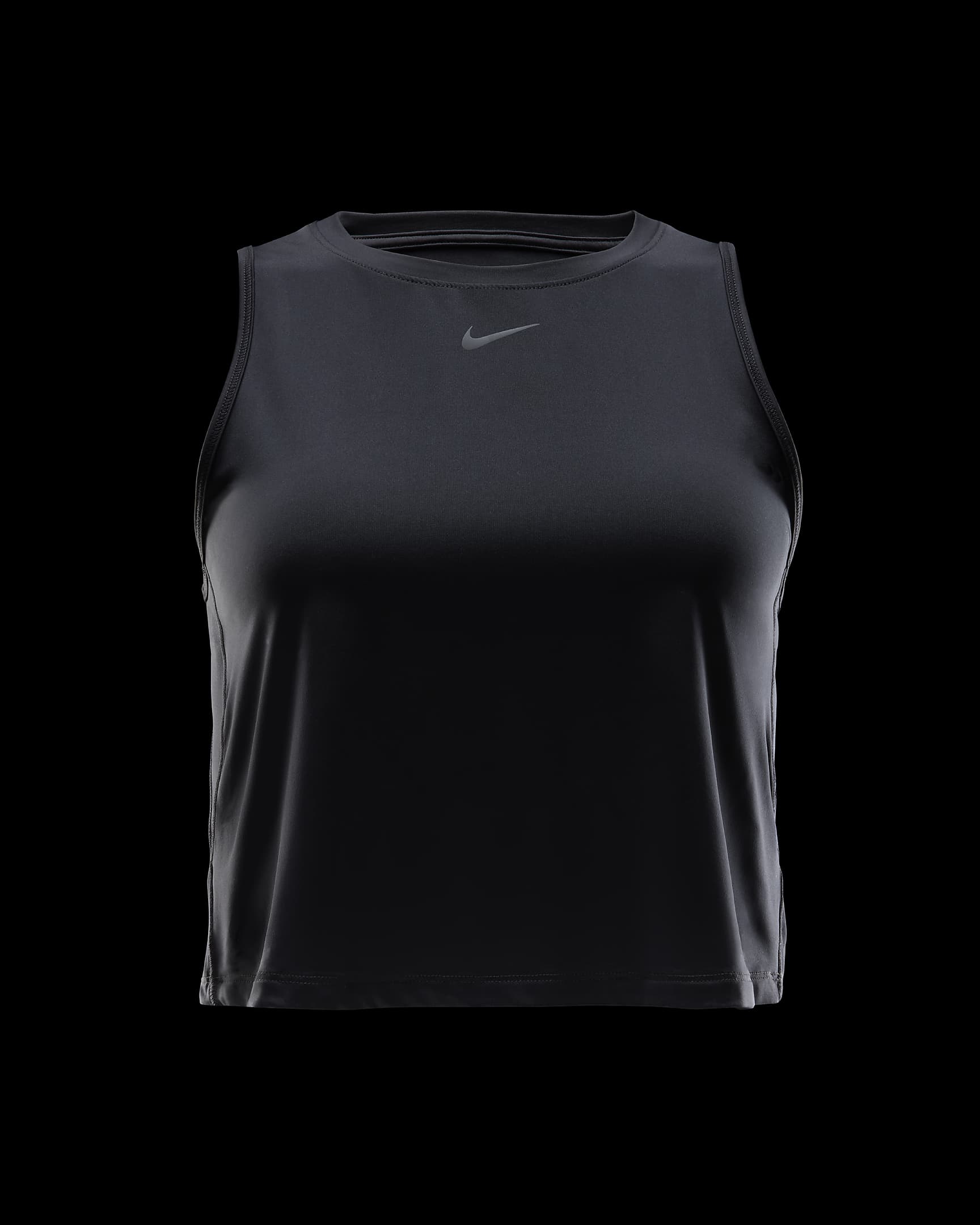 Nike One Classic Women's Dri-FIT Cropped Tank Top - Black/Black
