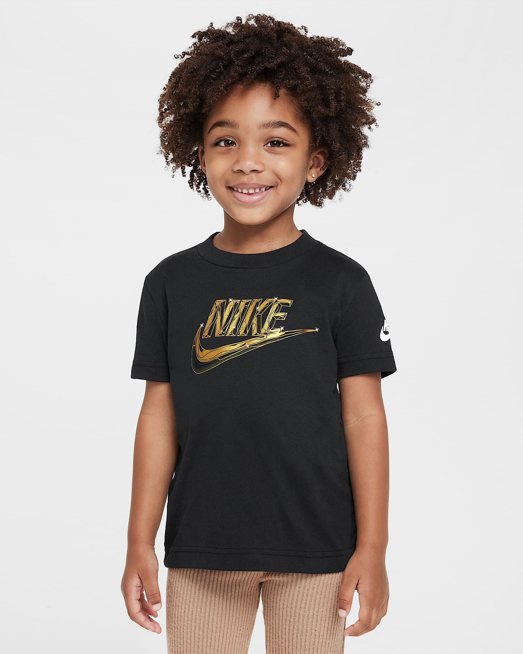 Nike Toddler Metallic Futura T-Shirt - Black