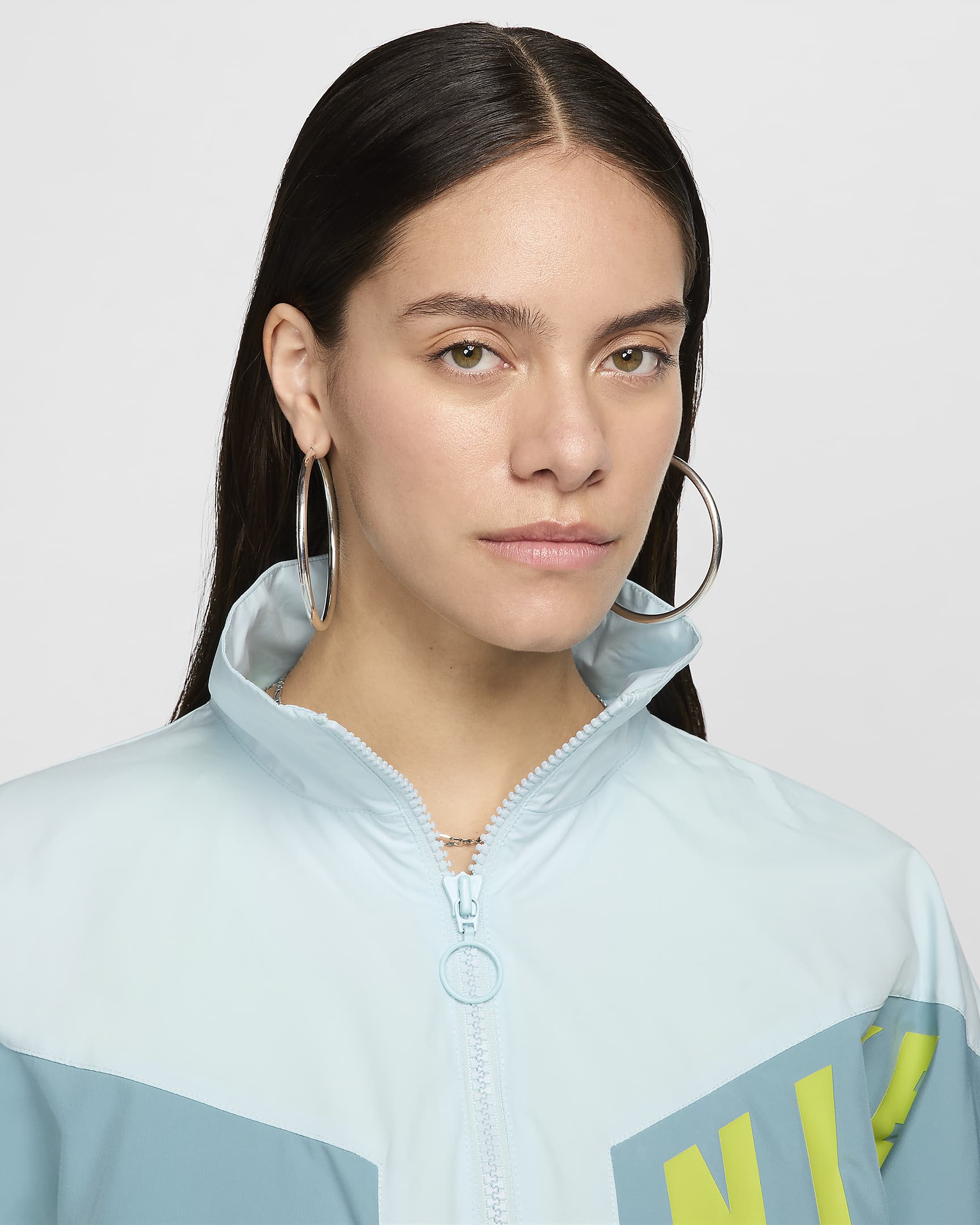 Nike Sportswear Women's Woven Jacket - Glacier Blue/Denim Turquoise/Sail