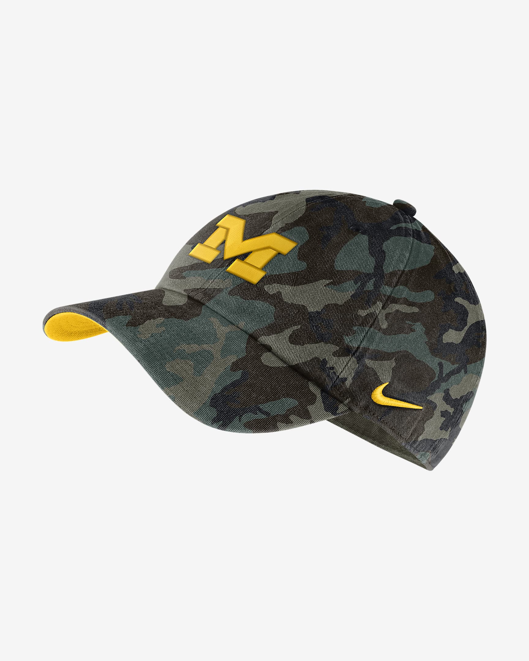 Nike College Heritage86 (Michigan) Cap - Medium Olive/Amarillo