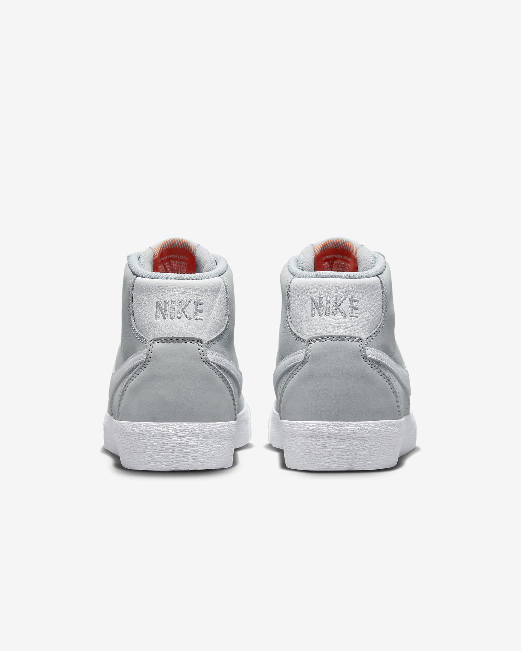 Nike SB Bruin High ISO Skate Shoes - Wolf Grey/Wolf Grey/Gum Light Brown/White