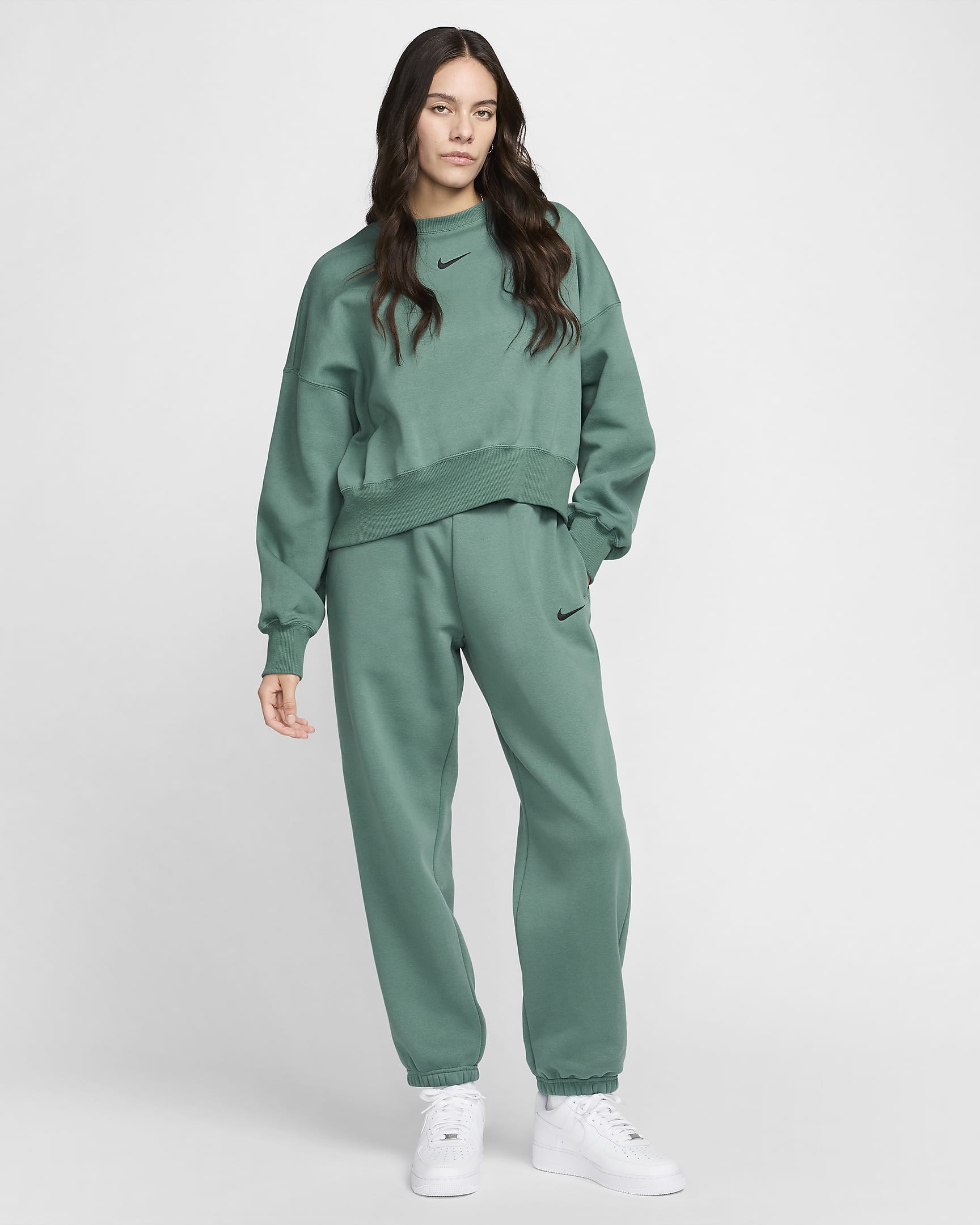 Felpa a girocollo ultraoversize Nike Sportswear Phoenix Fleece – Donna - Bicoastal/Nero